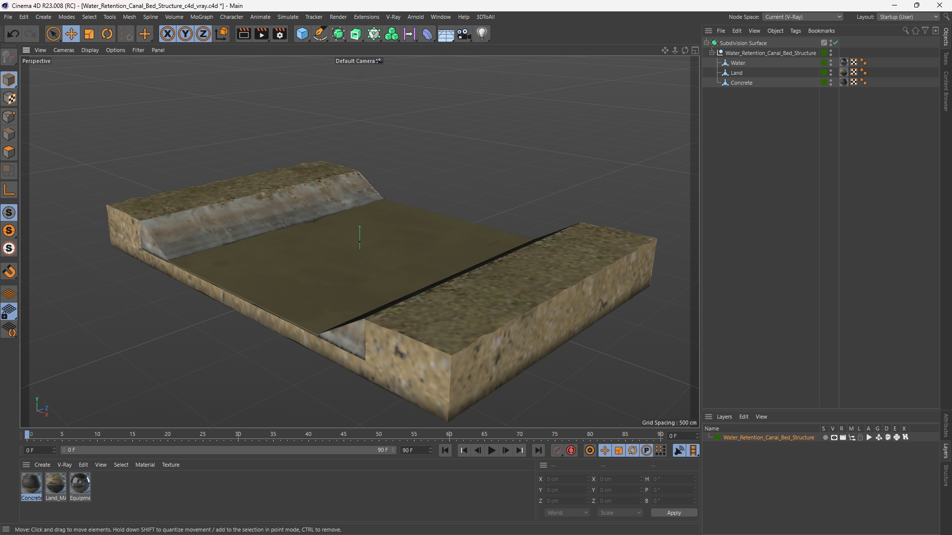 Water Retention Canal Bed Structure - view 12