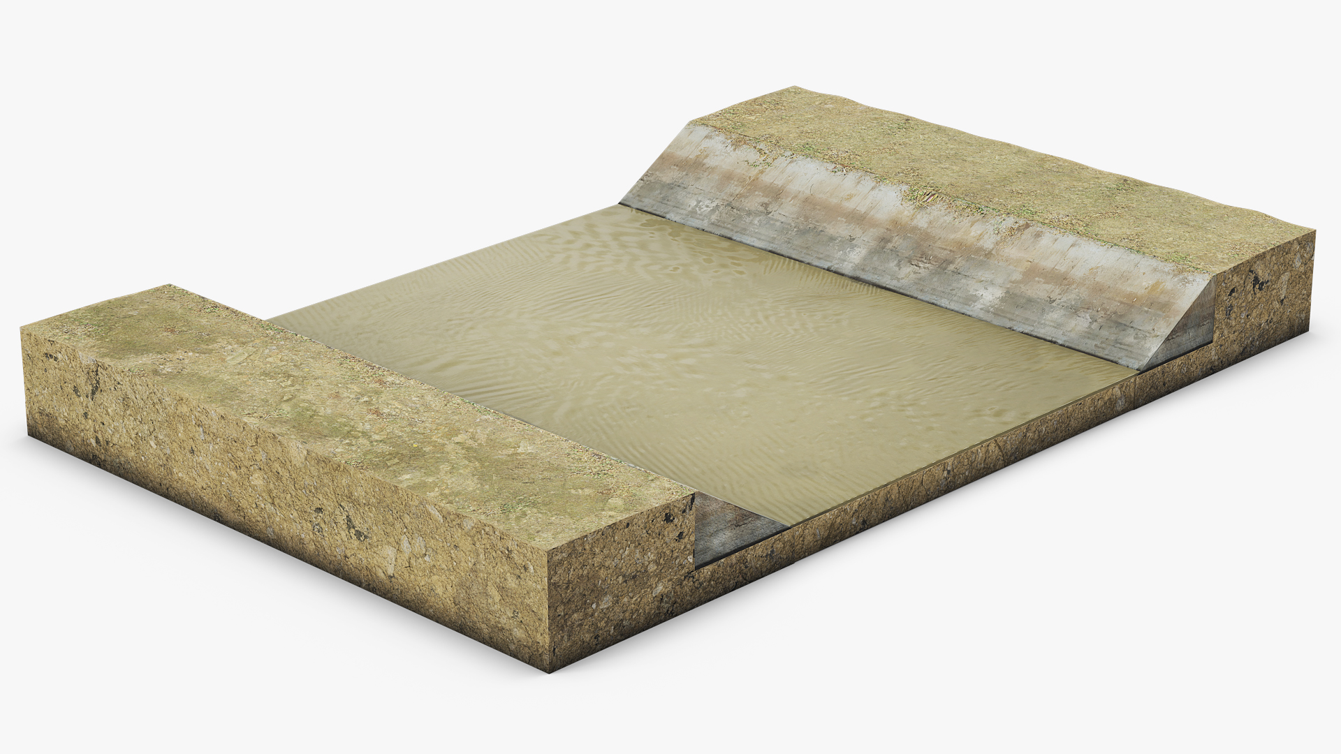 Water Retention Canal Bed Structure - view 2
