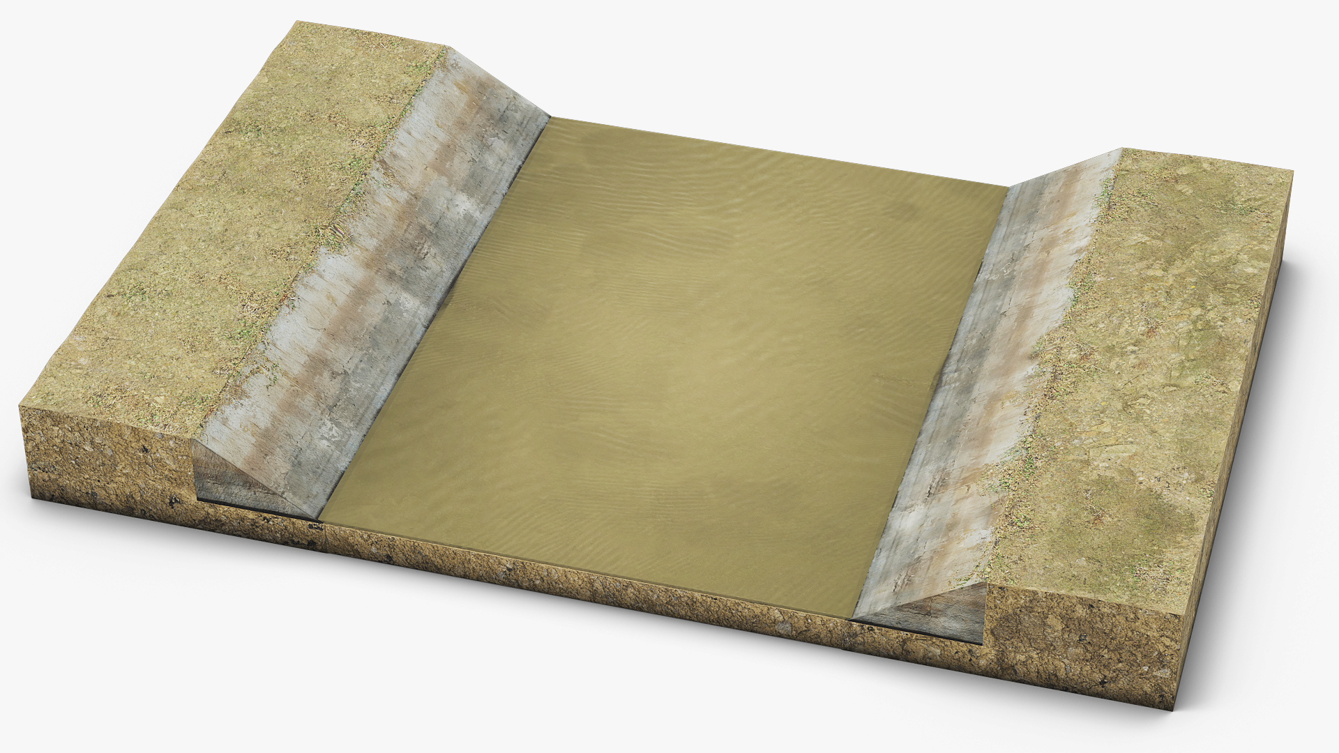 Water Retention Canal Bed Structure - view 4