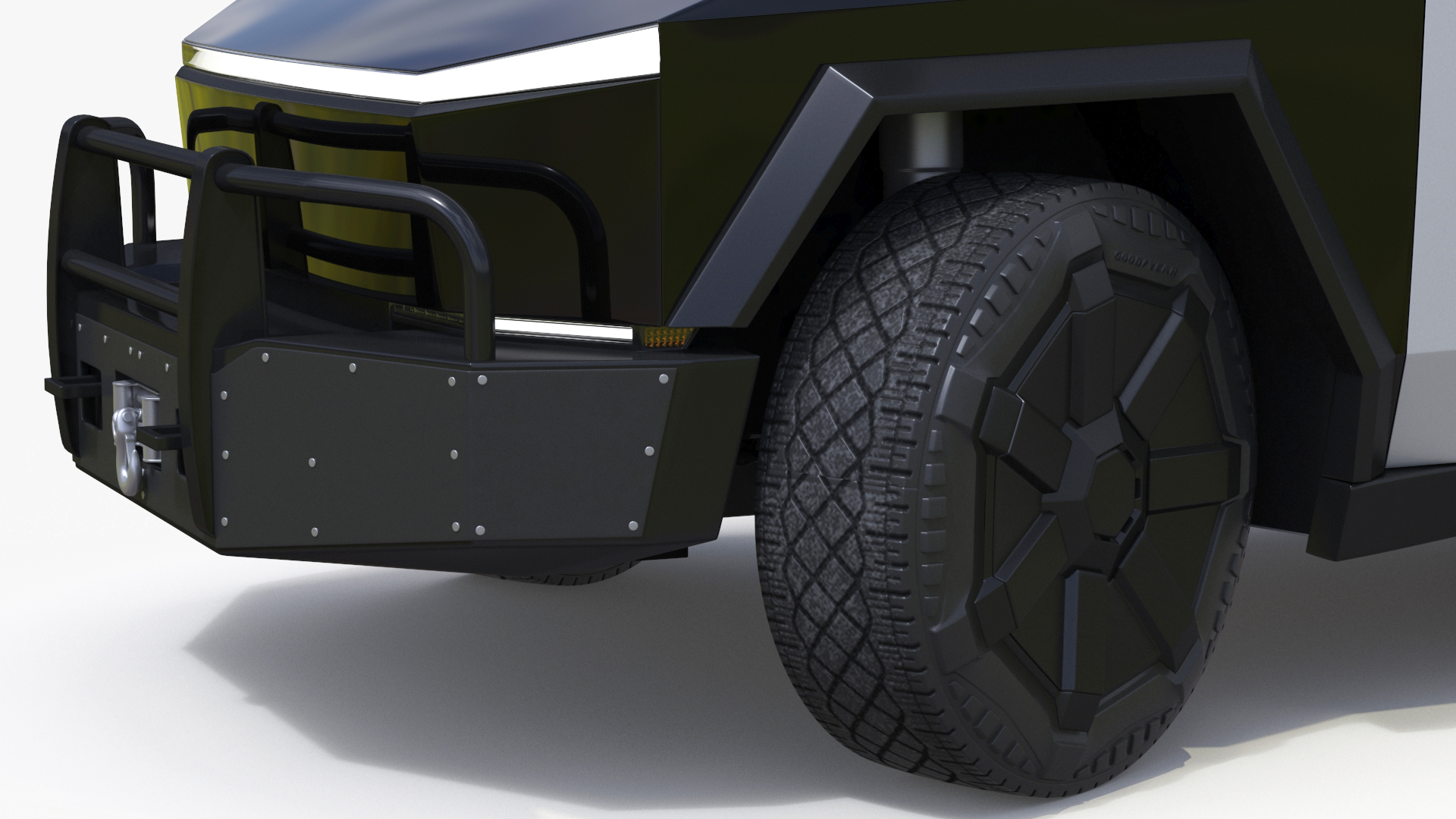 Tesla Cybertruck Police Patrol Vehicle Rigged for Maya 3D model