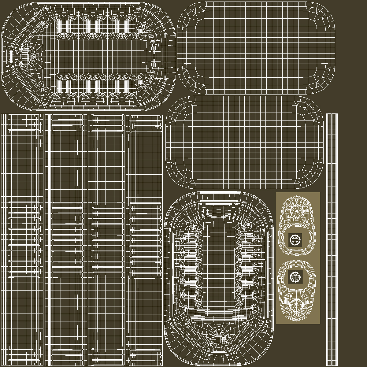 3D model Half Open Empty Rectangular Tin Can