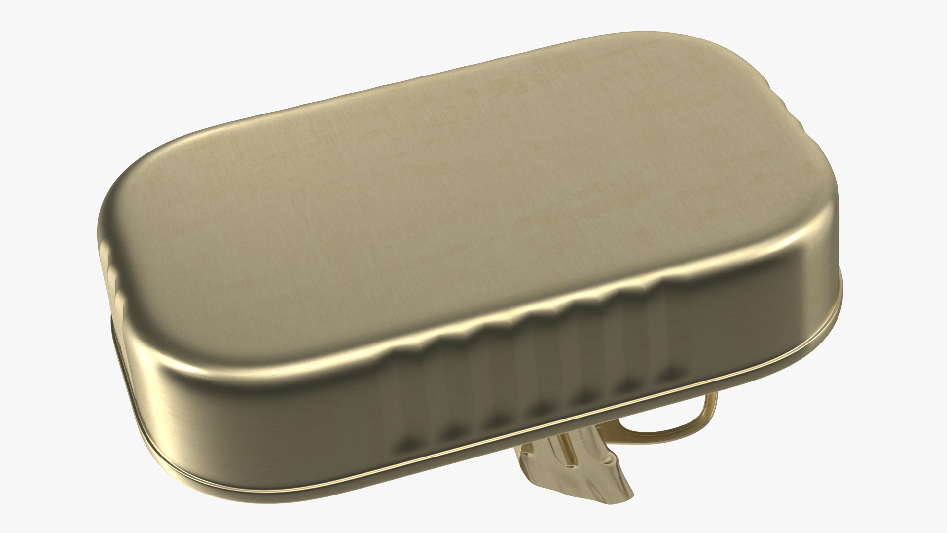 3D model Half Open Empty Rectangular Tin Can