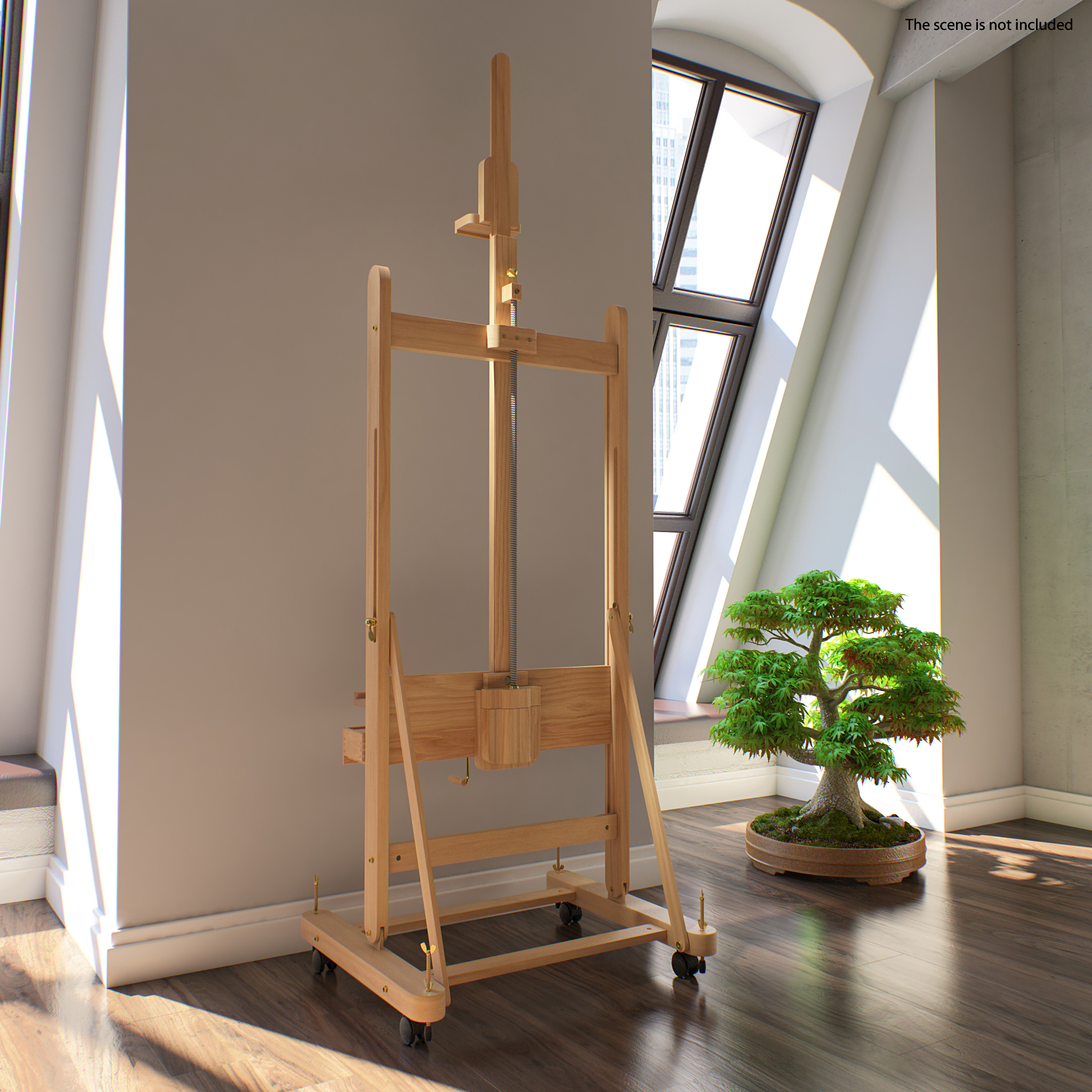 Wooden Studio Easel 3D model