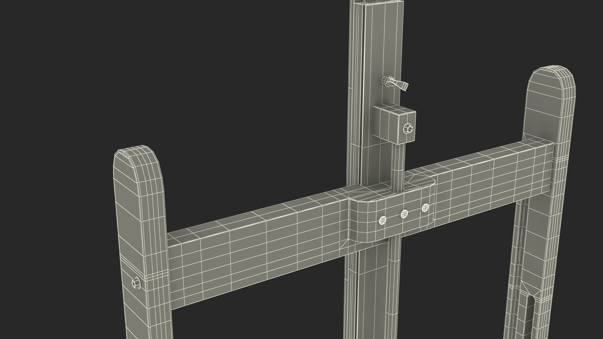 Wooden Studio Easel 3D model