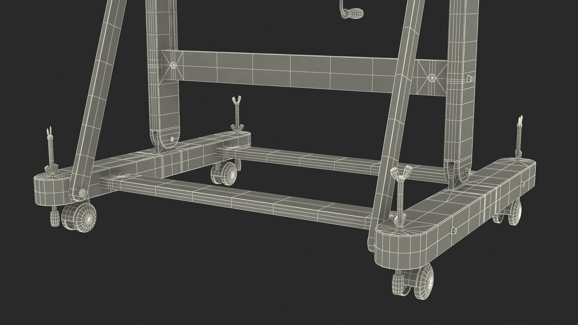 Wooden Studio Easel 3D model