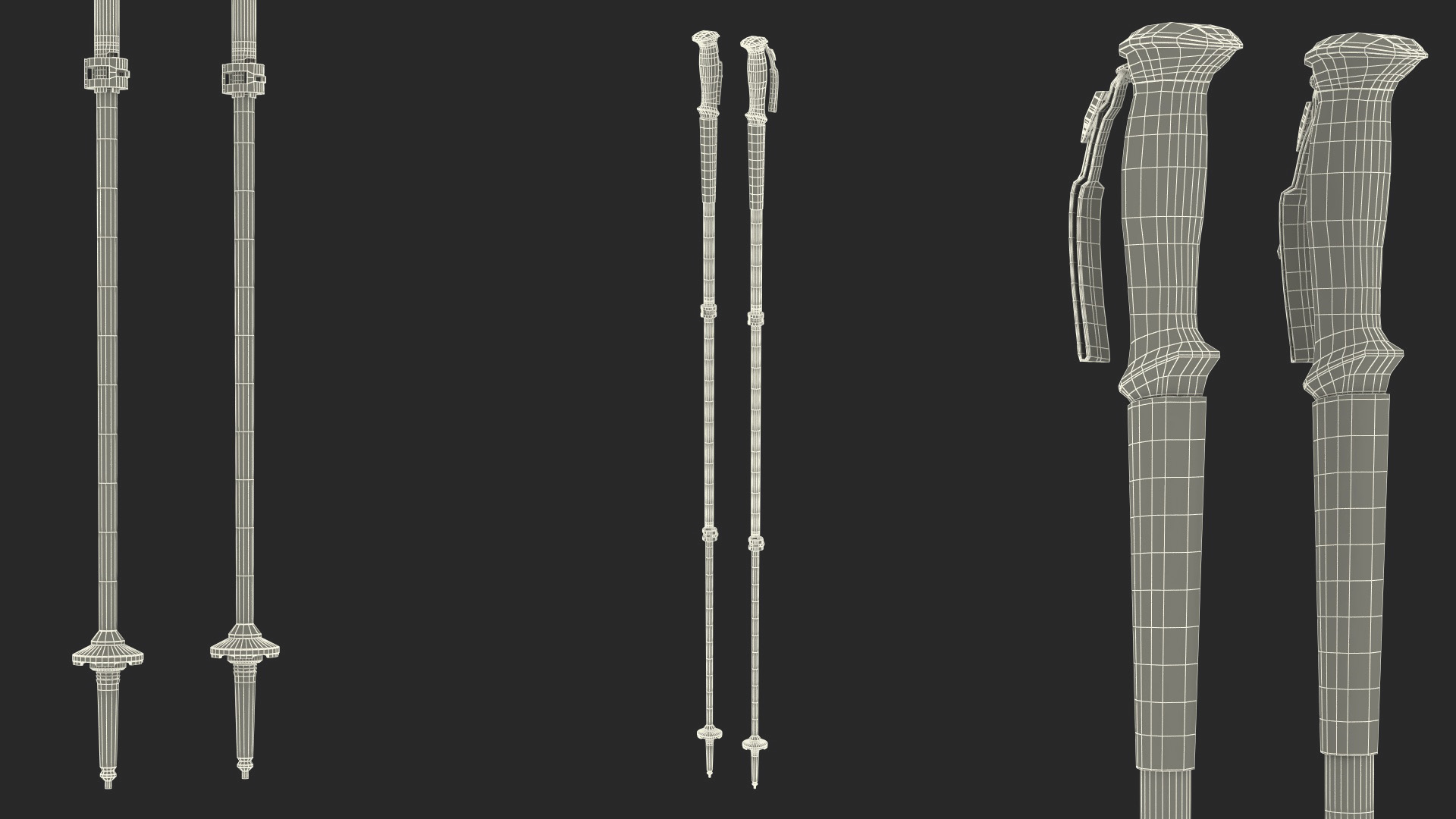 3D Idle White Black Diamond Carbon Trekking-Poles