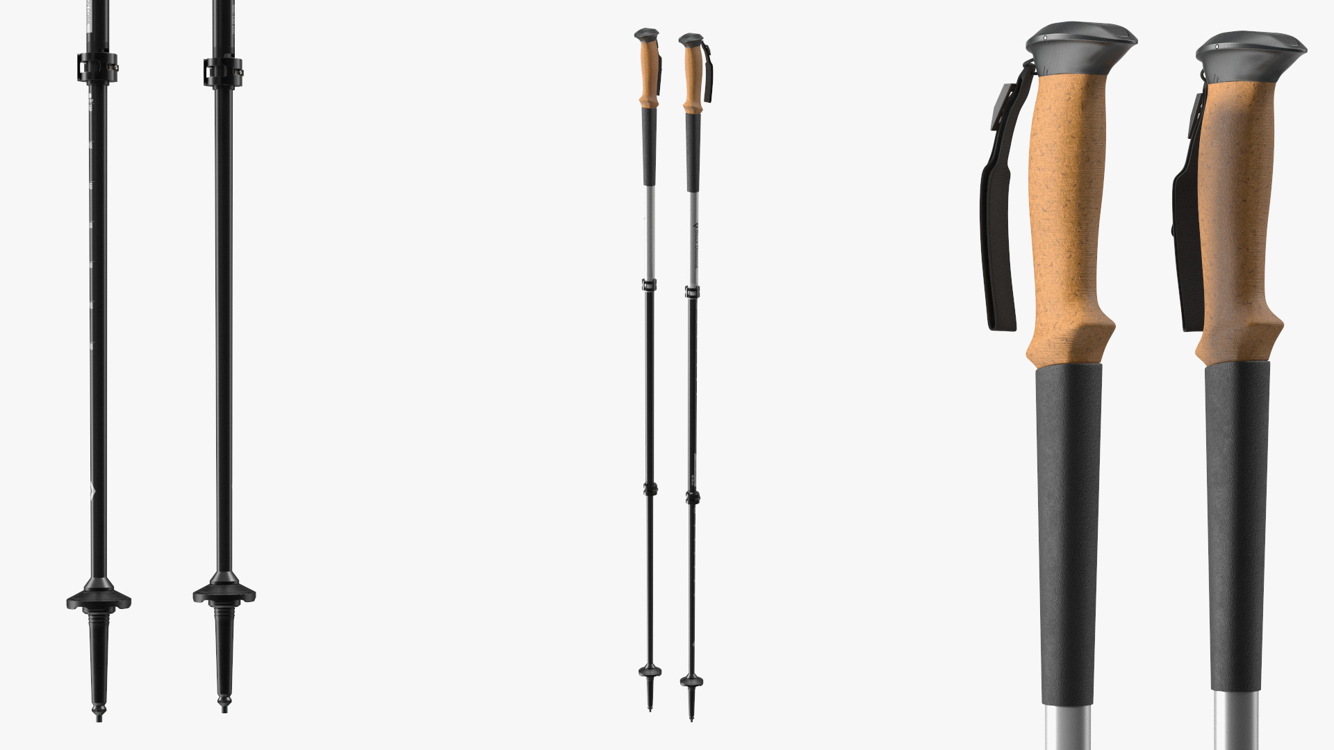 3D Idle White Black Diamond Carbon Trekking-Poles