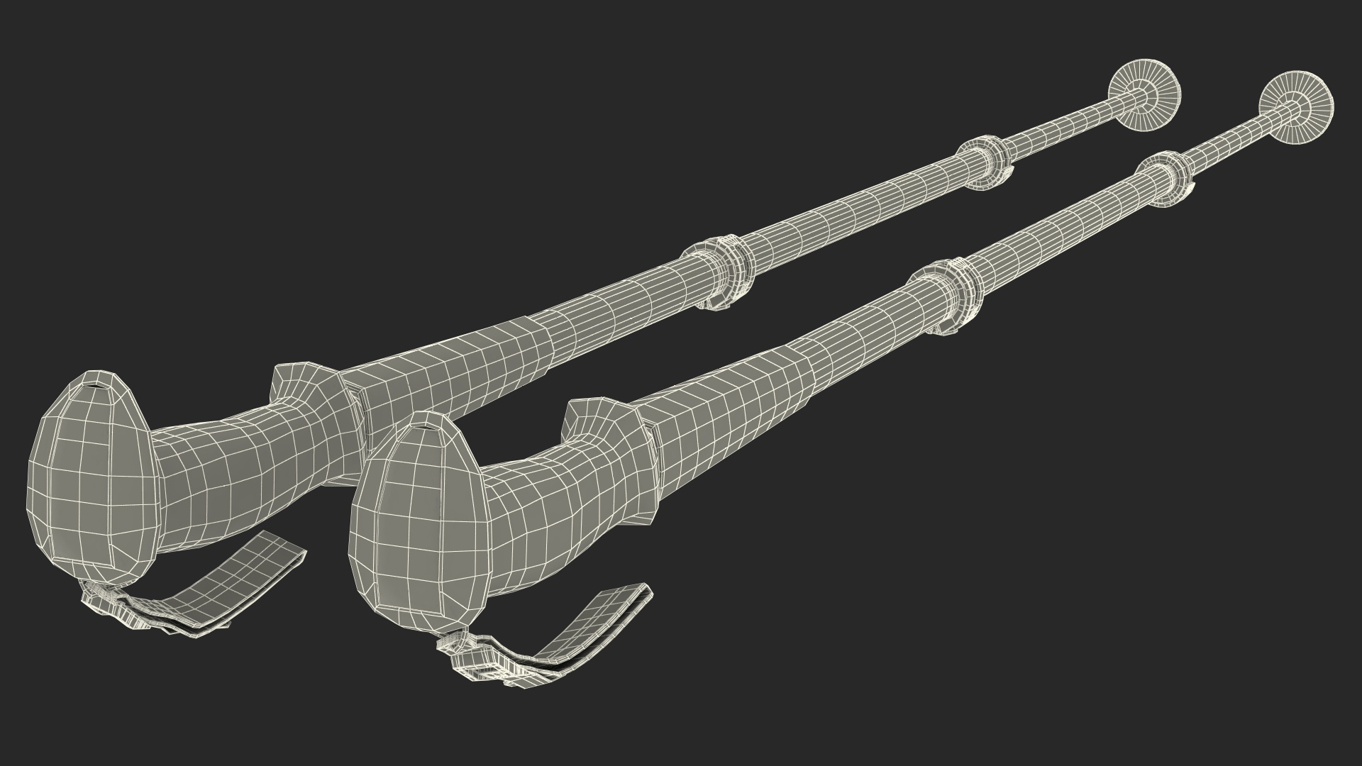 3D Idle White Black Diamond Carbon Trekking-Poles