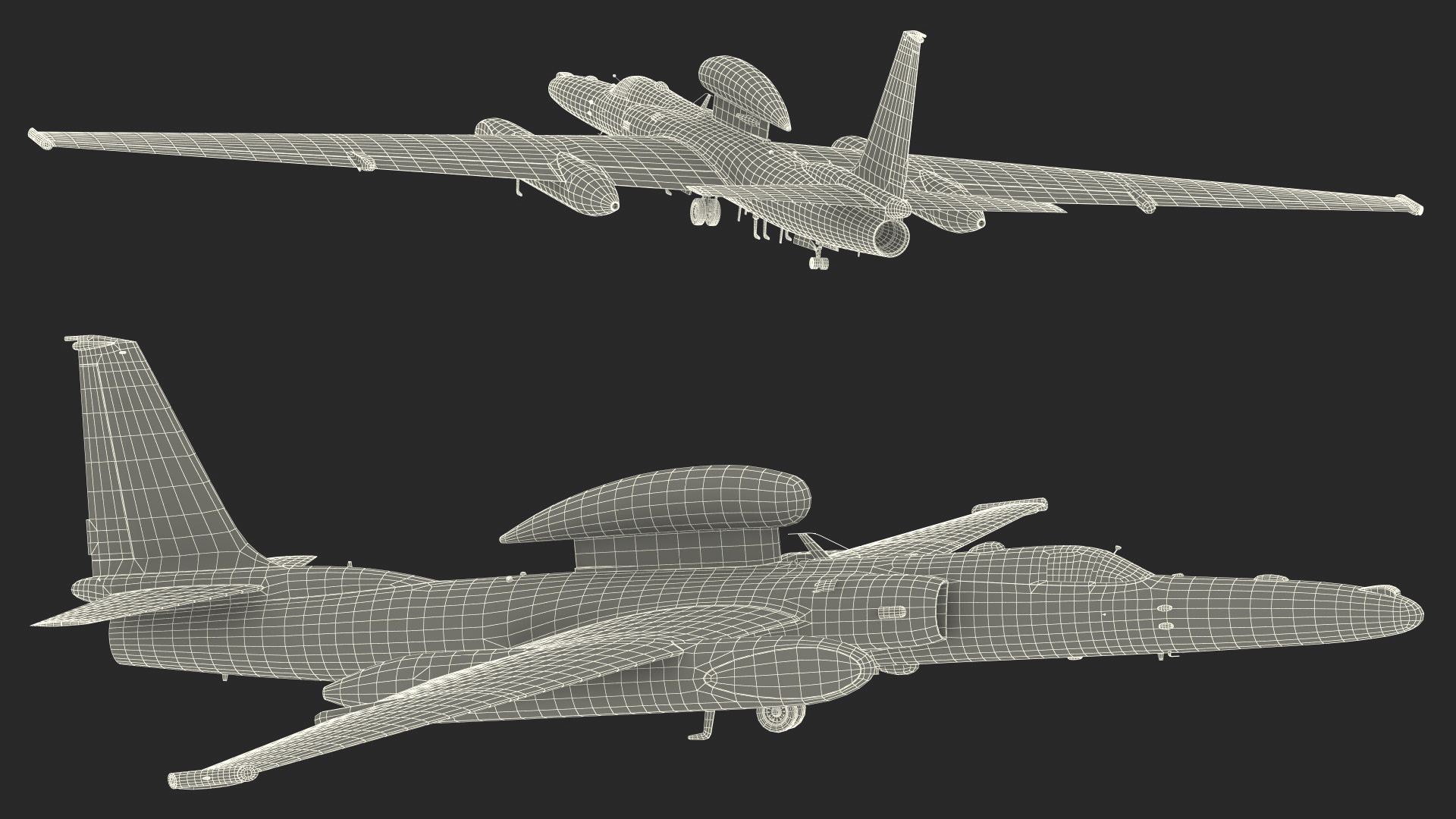 Lockheed U_2 Dragon Lady Aircraft Rigged for Maya 3D model