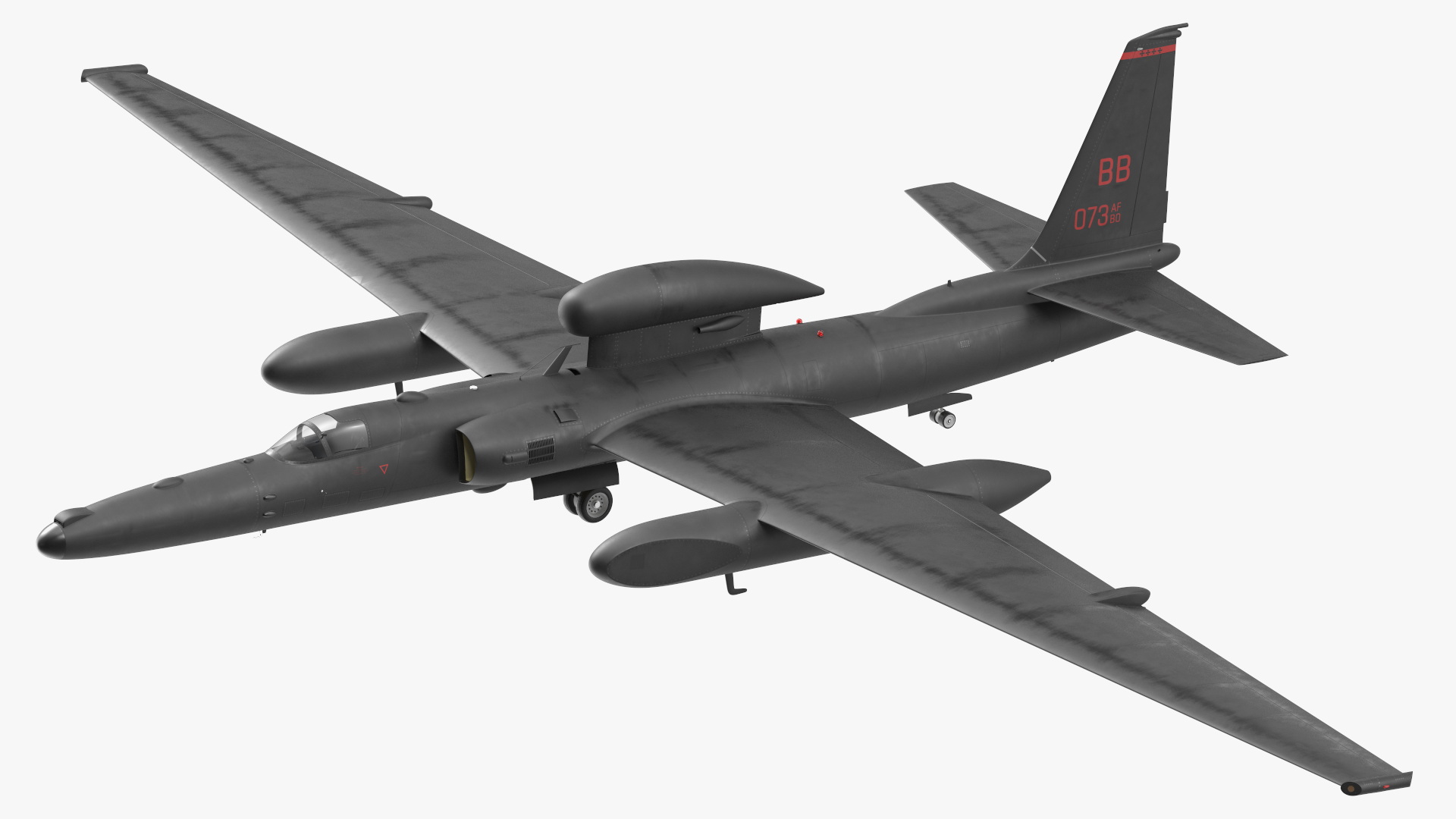Lockheed U_2 Dragon Lady Aircraft Rigged for Maya 3D model