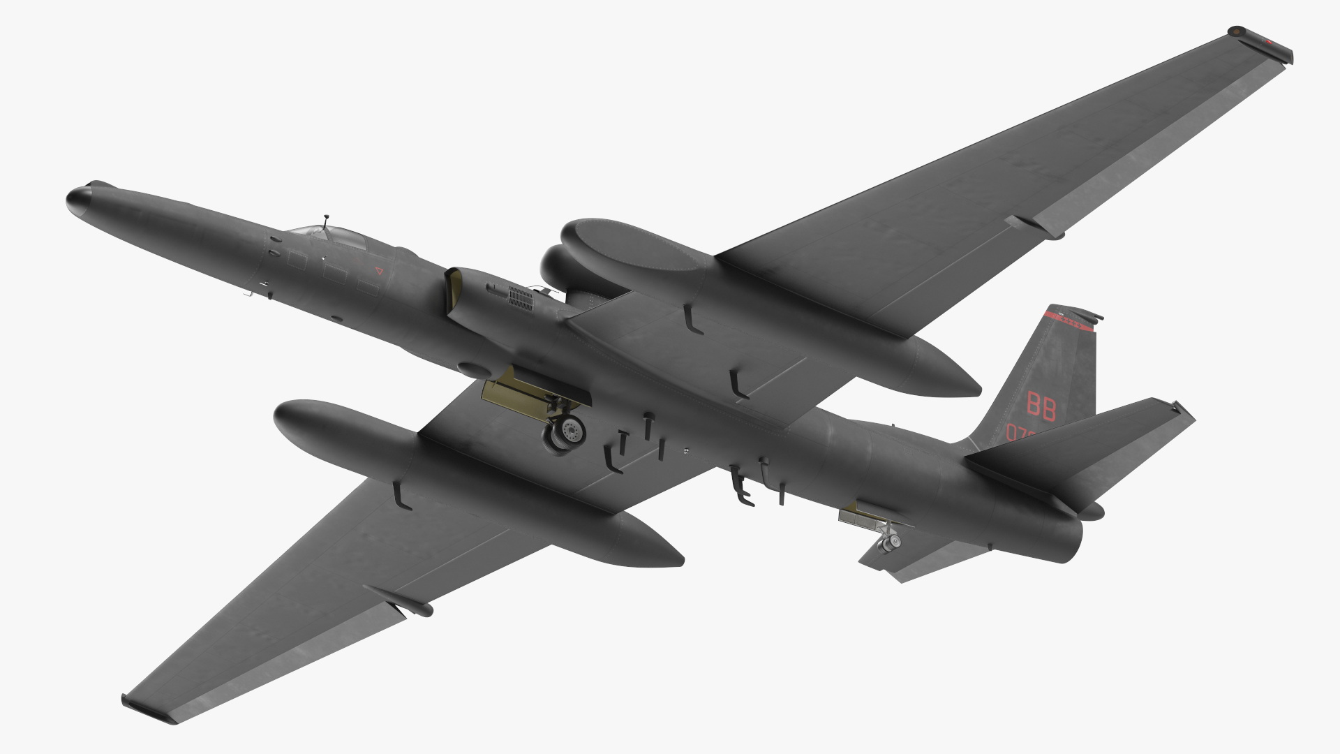 Lockheed U_2 Dragon Lady Aircraft Rigged for Maya 3D model