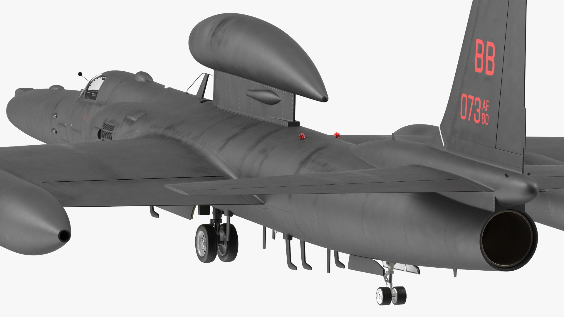 Lockheed U_2 Dragon Lady Aircraft Rigged for Maya 3D model