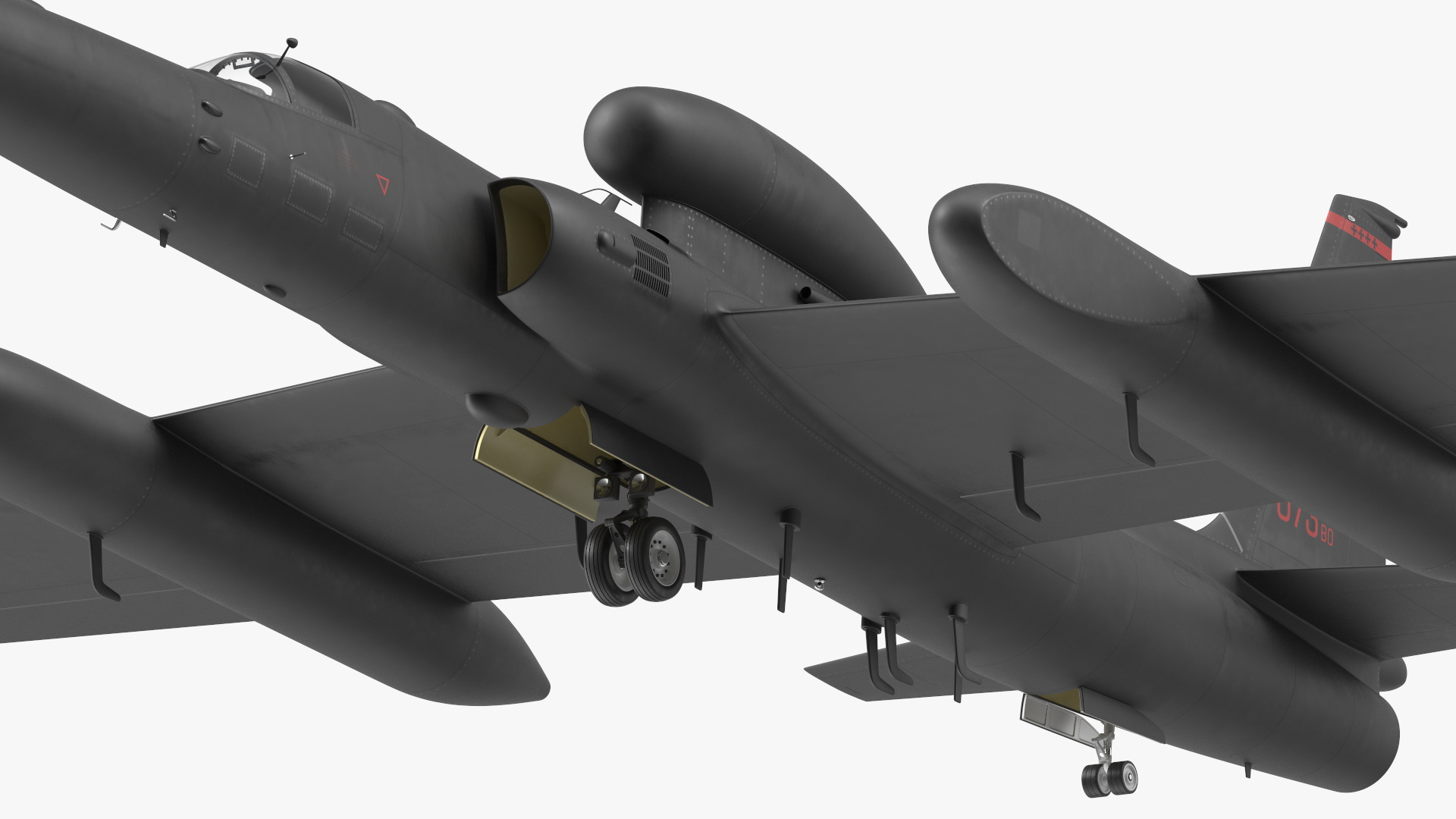 Lockheed U_2 Dragon Lady Aircraft Rigged for Maya 3D model