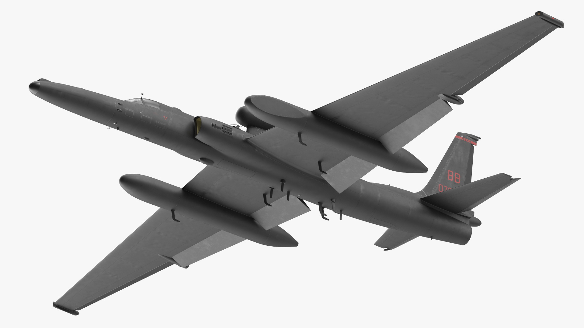 Lockheed U_2 Dragon Lady Aircraft Rigged for Maya 3D model