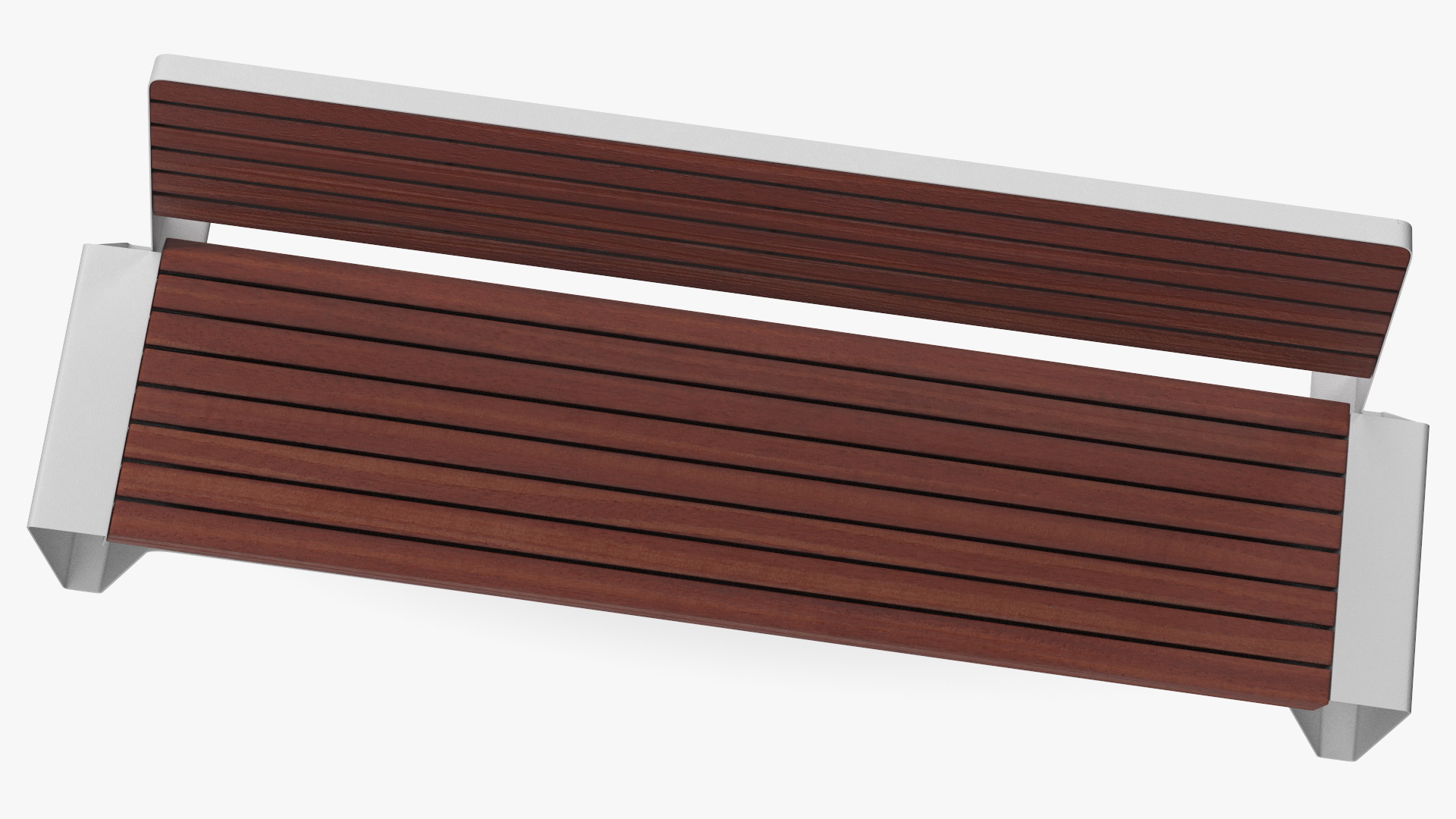Radium Park Bench with Backrest Steel 3D