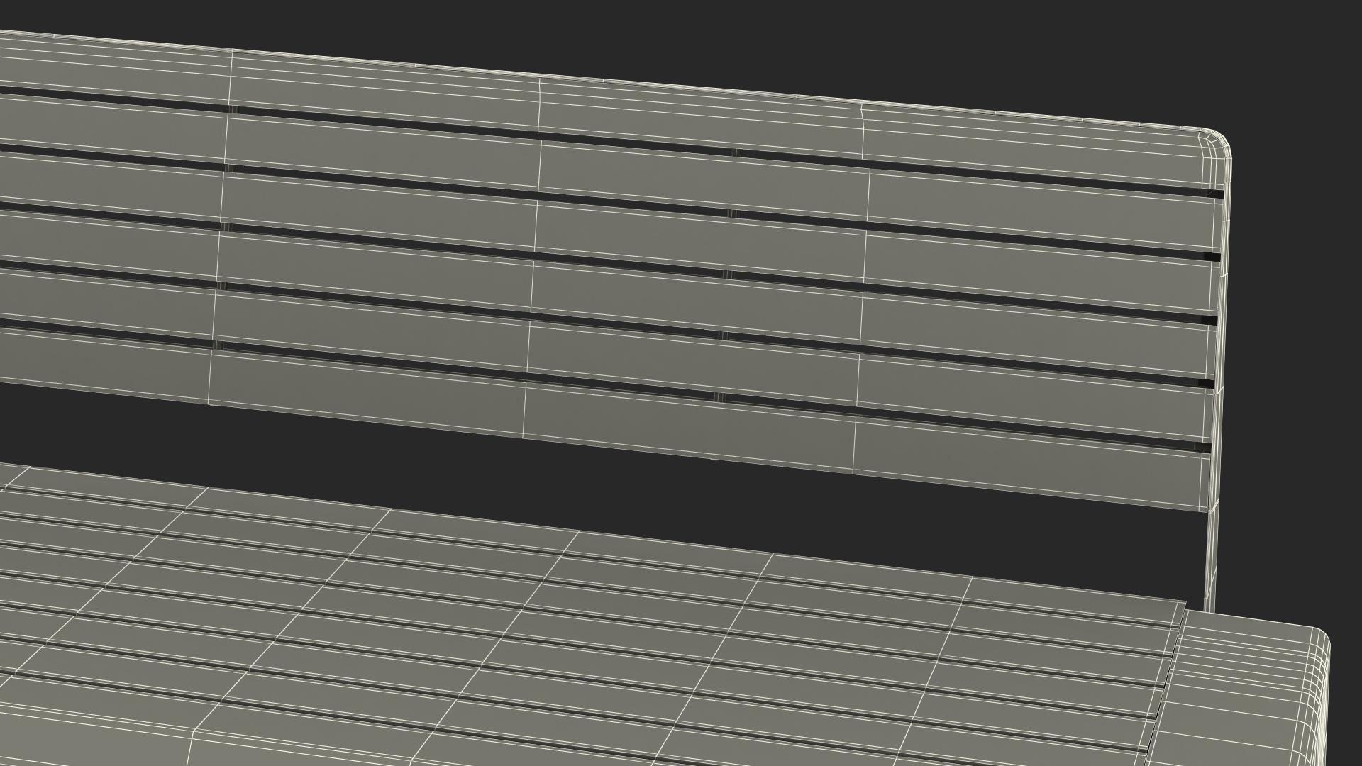 Radium Park Bench with Backrest Steel 3D