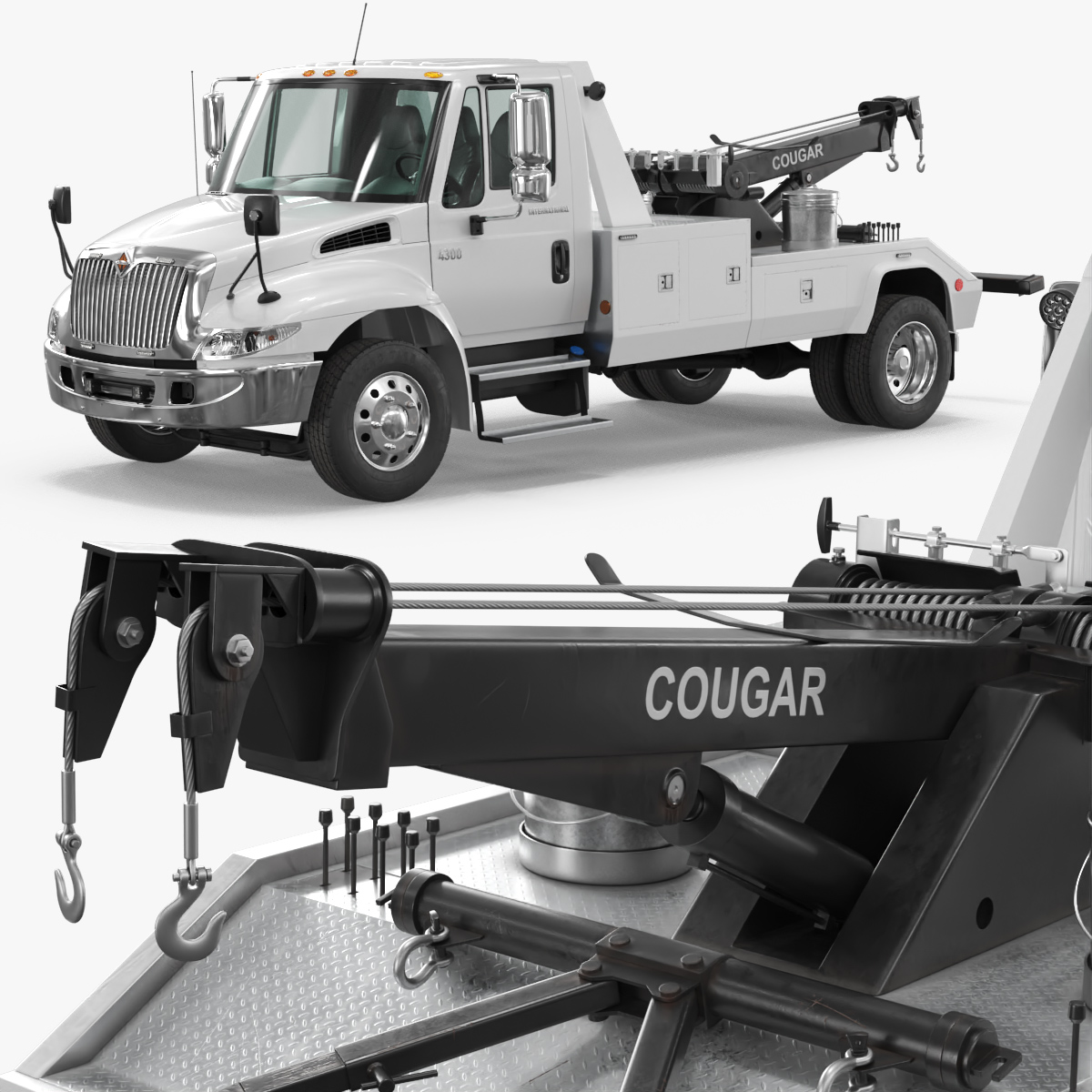 International DuraStar 4300 Wrecker Truck Simplified