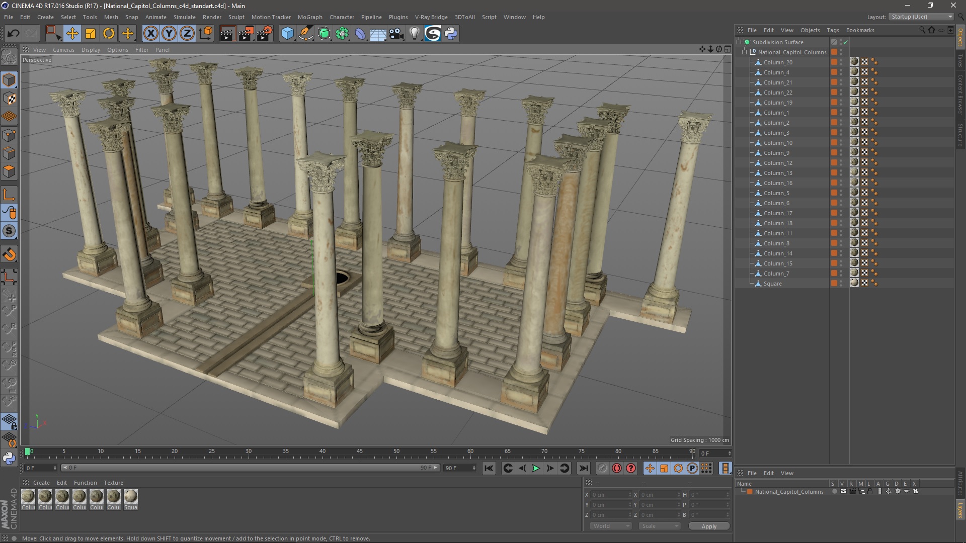National Capitol Columns 3D model
