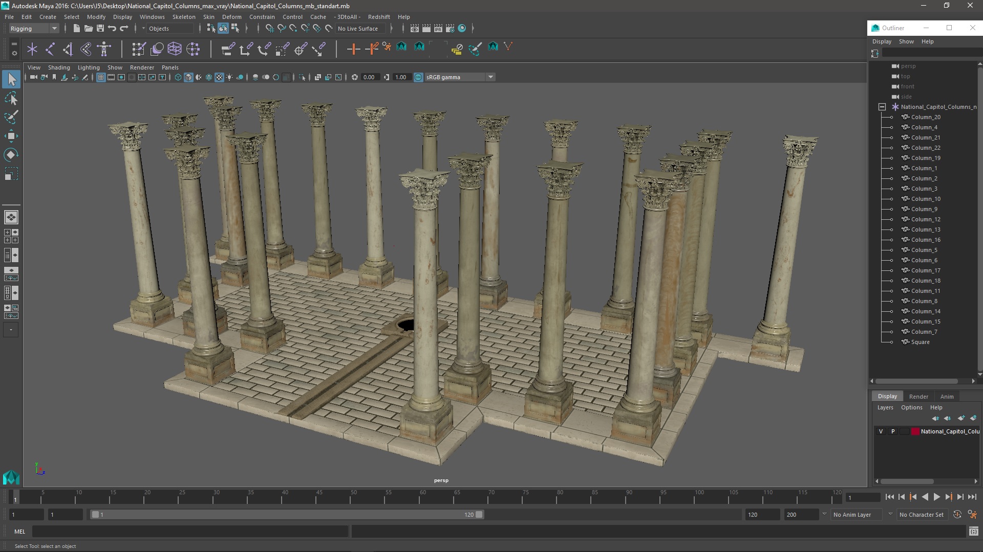 National Capitol Columns 3D model