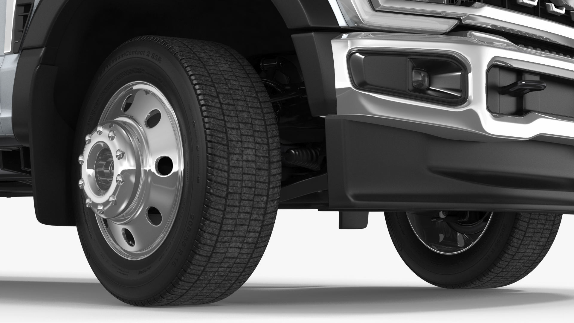 3D Ford Super Duty F-550 Lariat Silver Metallic Rigged