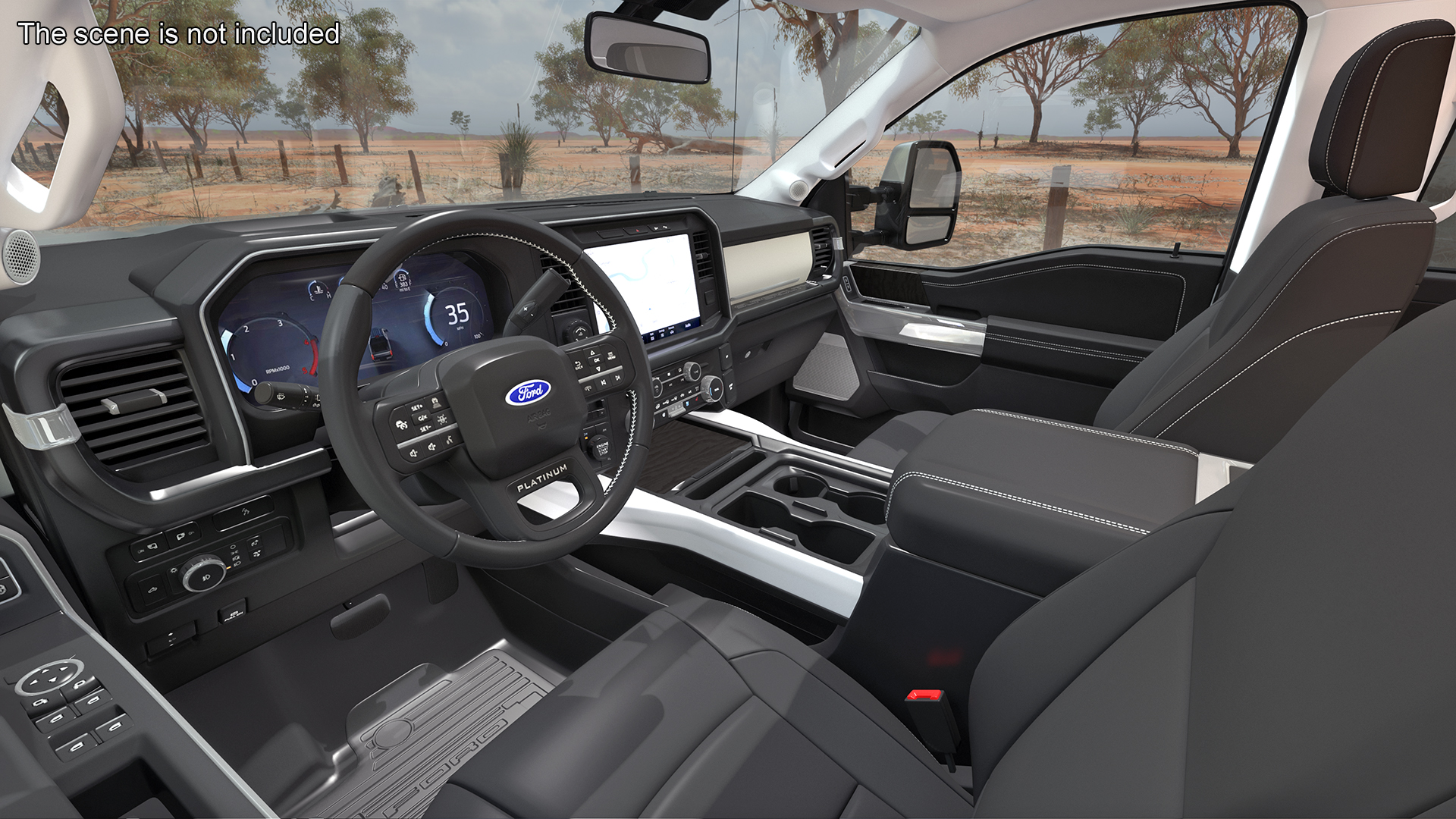 3D Ford Super Duty F-550 Lariat Silver Metallic Rigged