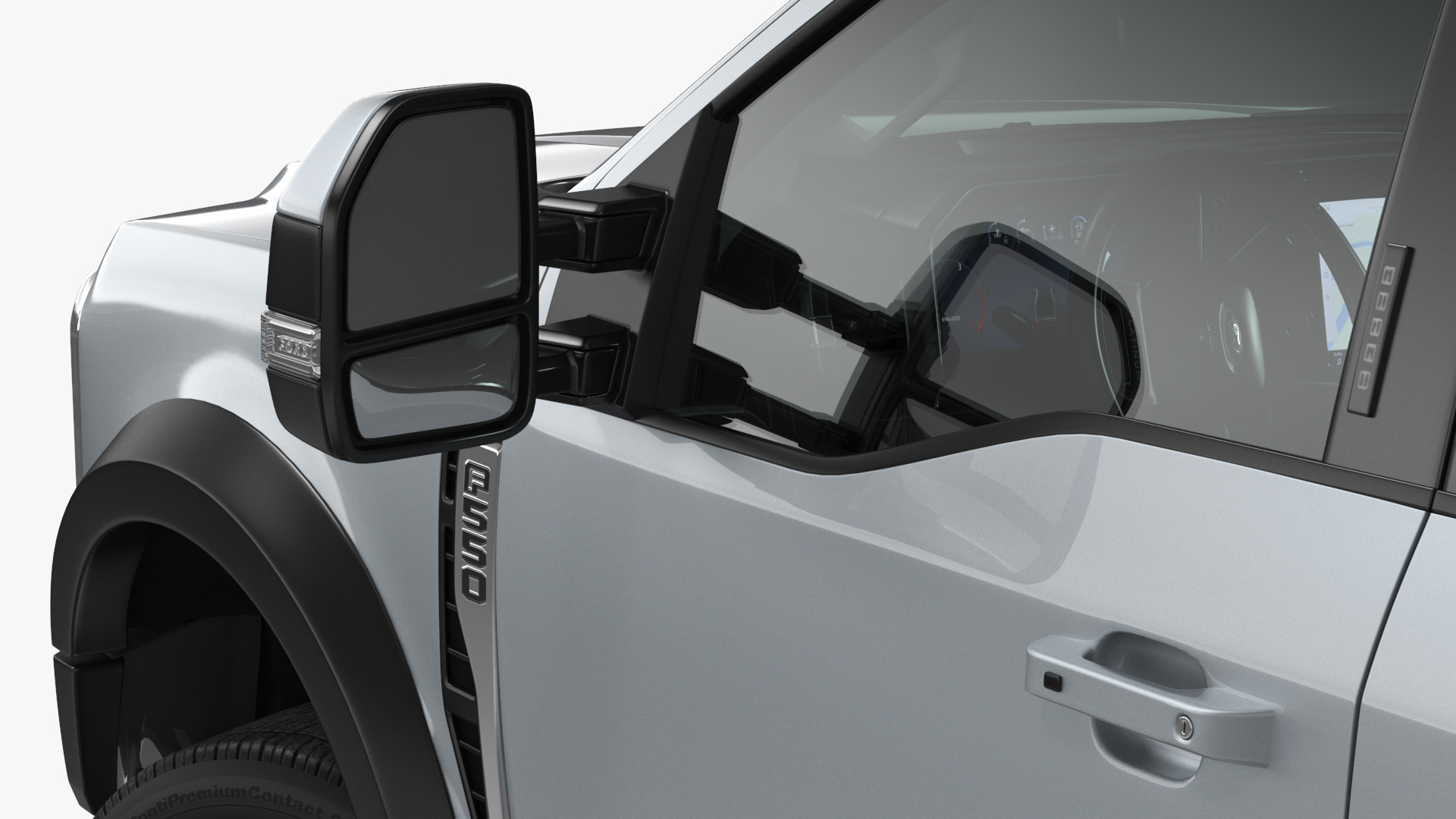 3D Ford Super Duty F-550 Lariat Silver Metallic Rigged