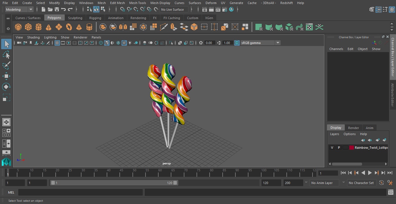 3D Rainbow Twist Lollipop Set