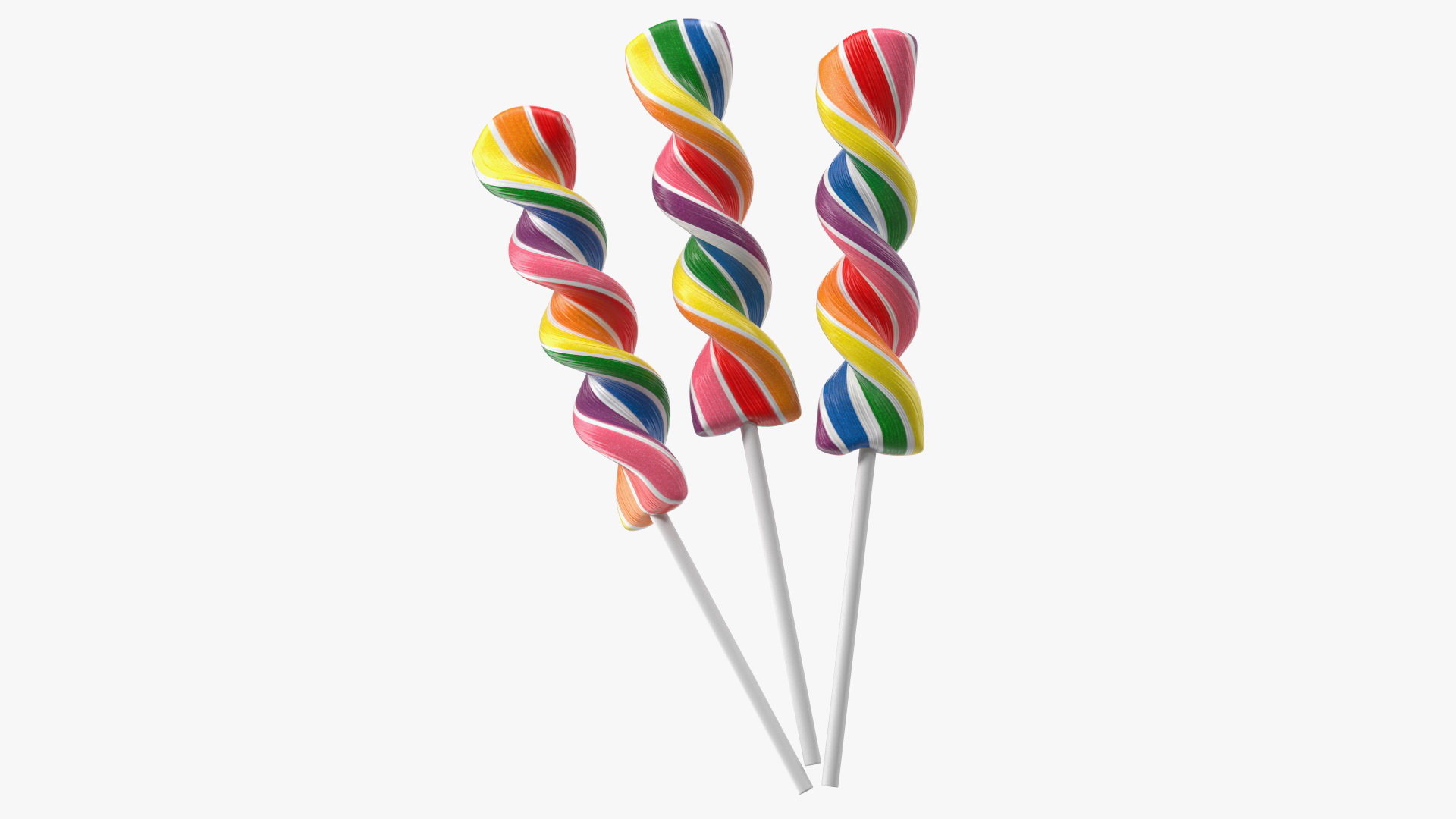 3D Rainbow Twist Lollipop Set