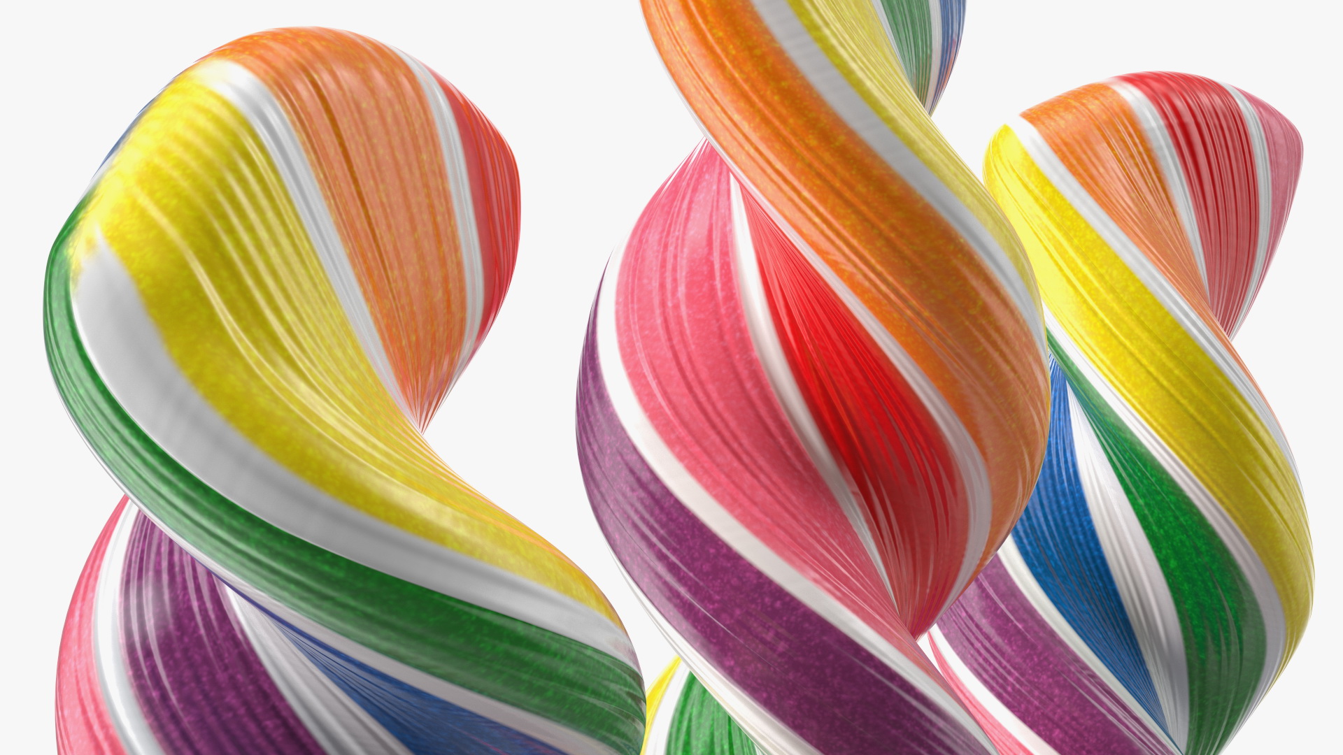 3D Rainbow Twist Lollipop Set