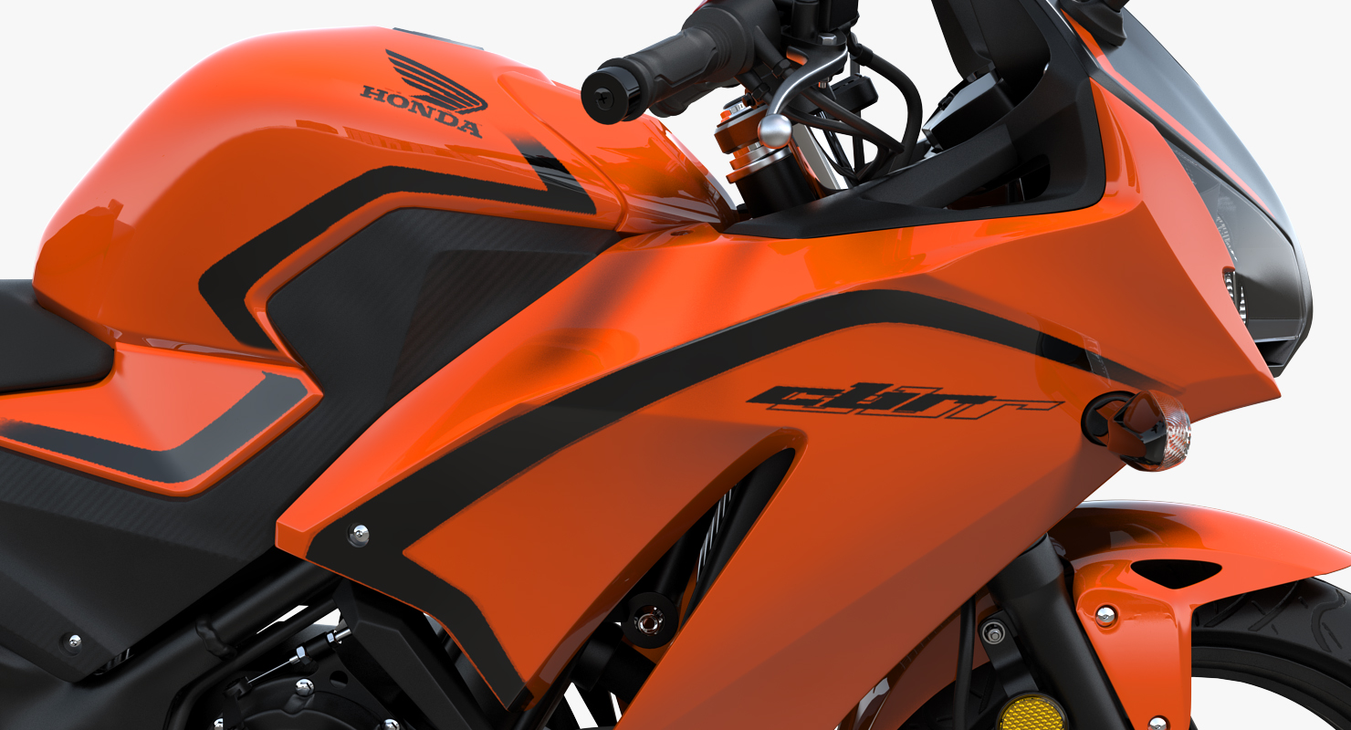 3D Honda CBR300R 2016 Lightweight Motorcycle Rigged model