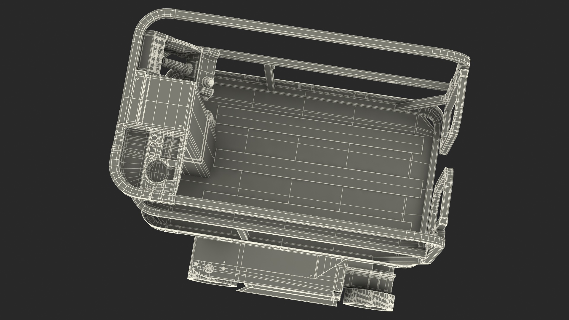 Vertical Mast Lift Working Position New 3D model