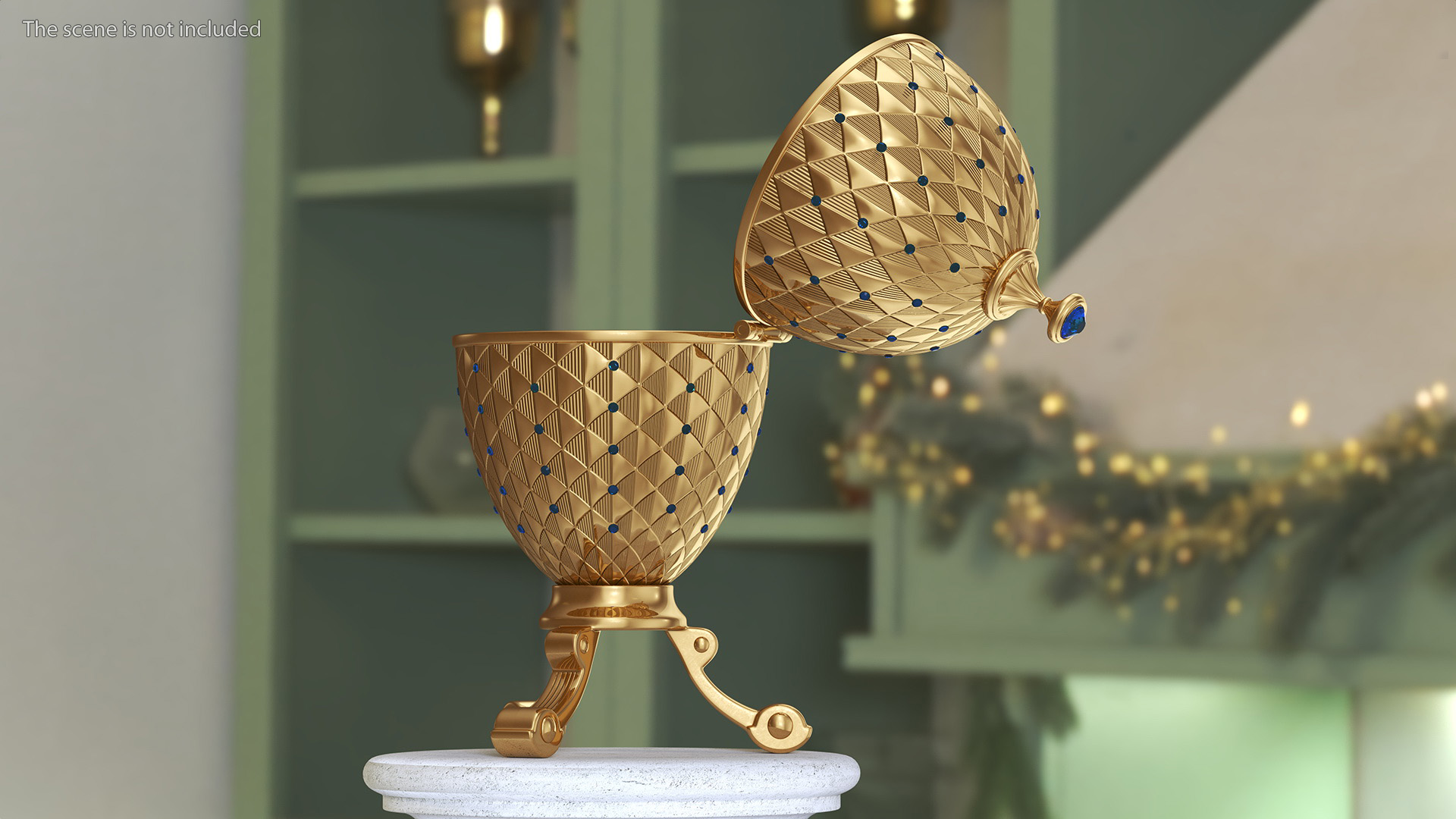 3D Faberge Golden Egg Open model