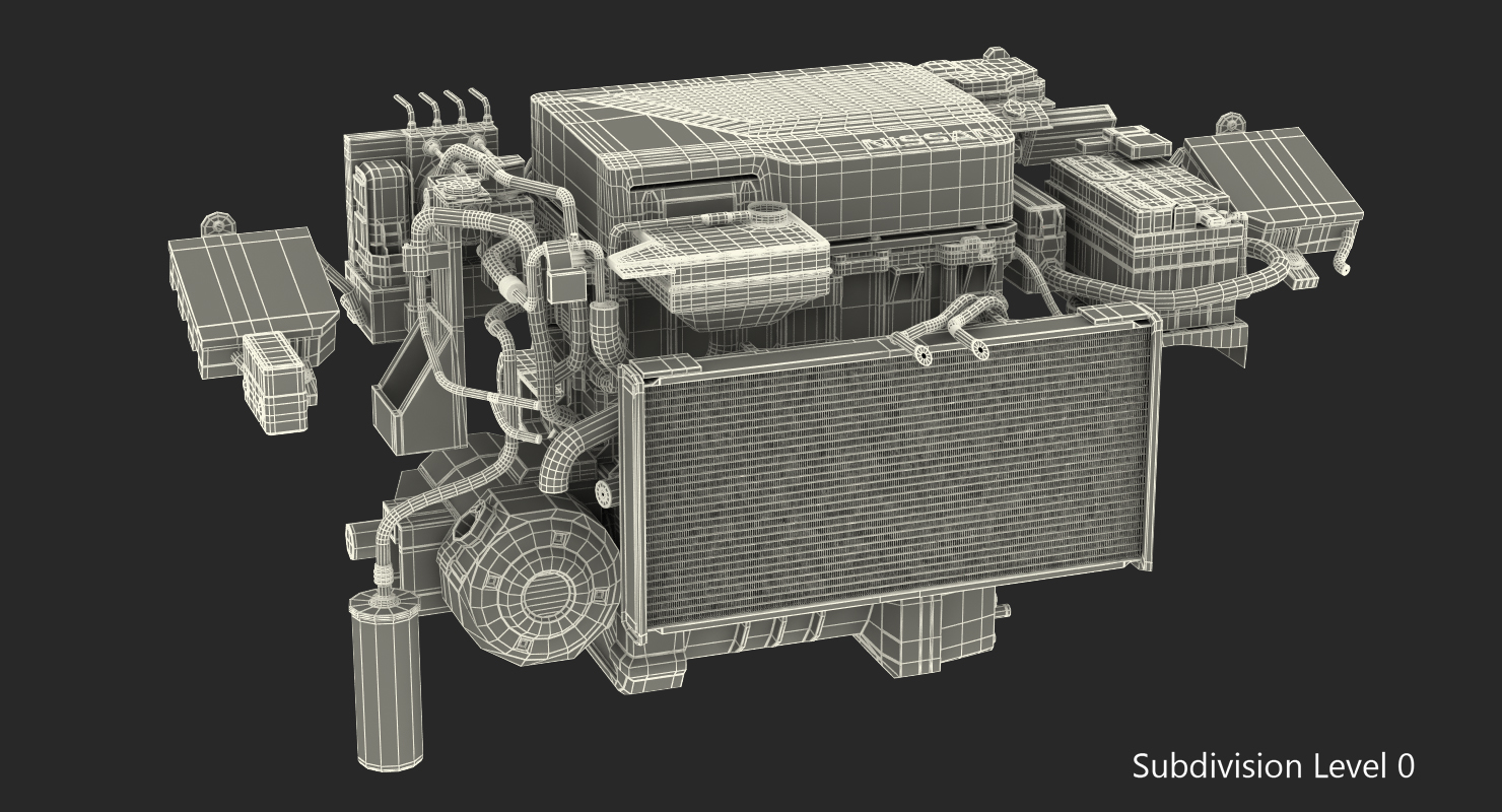3D Nissan Leaf Engine model