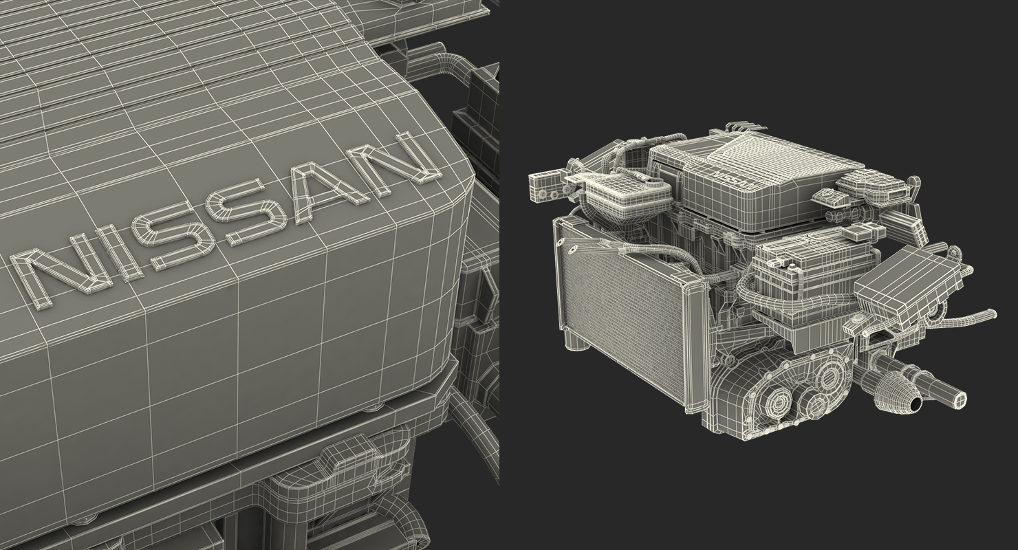 3D Nissan Leaf Engine model