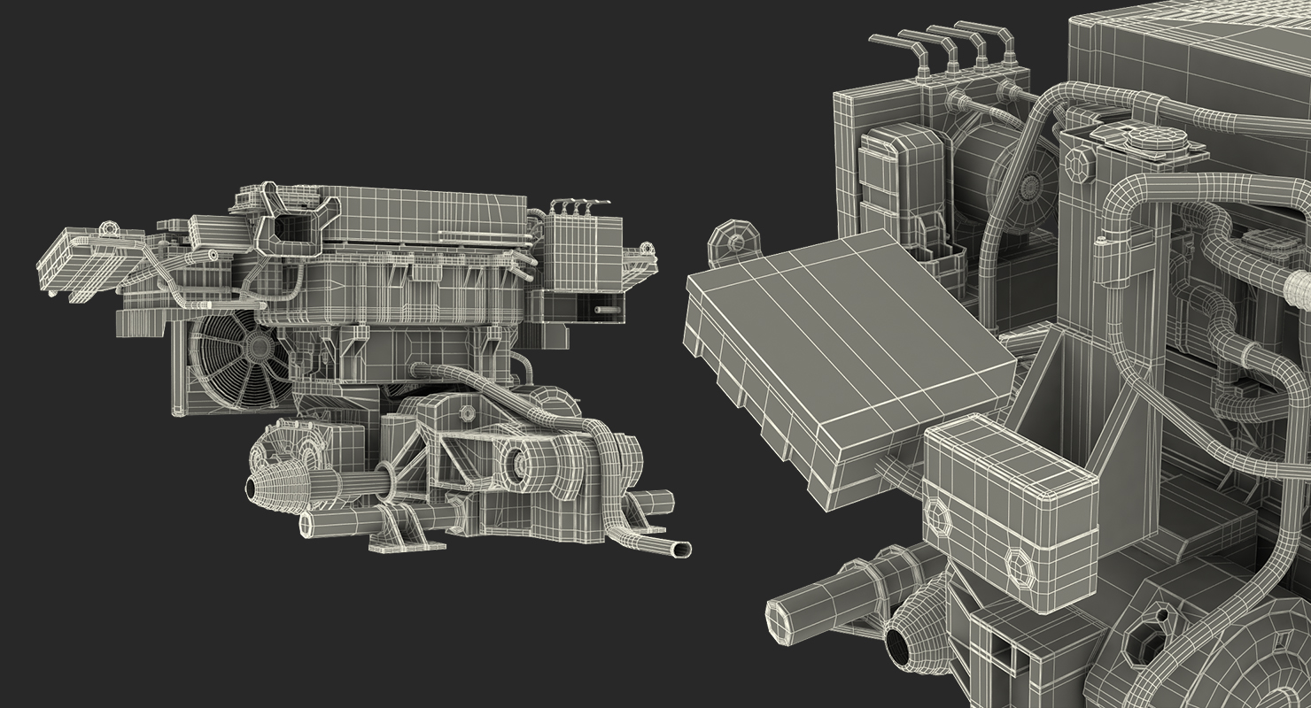 3D Nissan Leaf Engine model