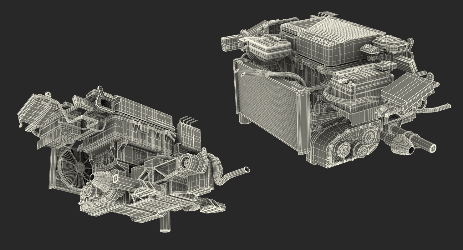 3D Nissan Leaf Engine model