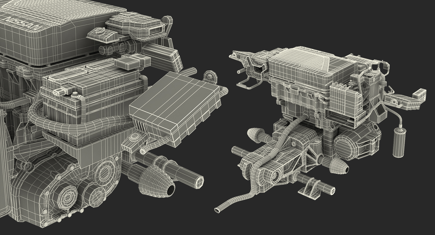 3D Nissan Leaf Engine model