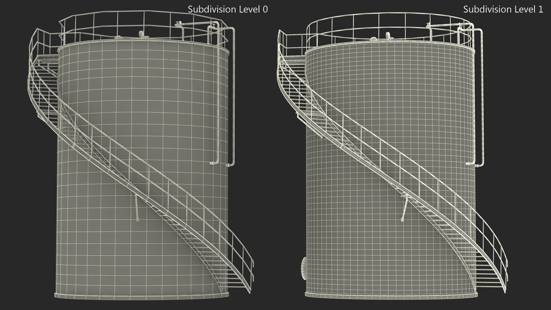 Crude Oil Storage Tank 3D