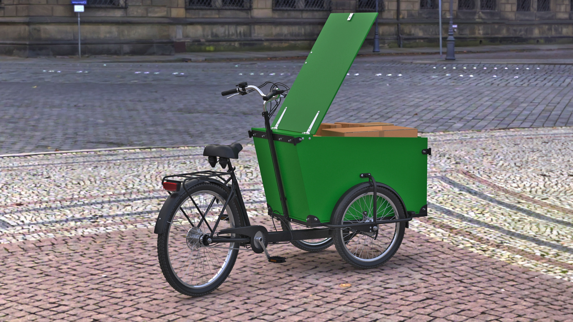 3D model Cargo Bike Generic Rigged