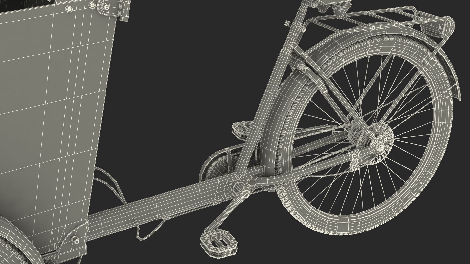 3D model Cargo Bike Generic Rigged