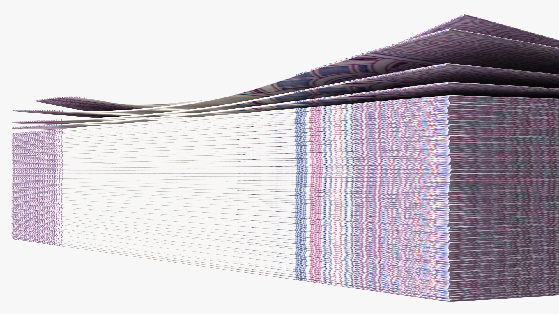 North Korea 200 Won Banknotes Pack 3D model