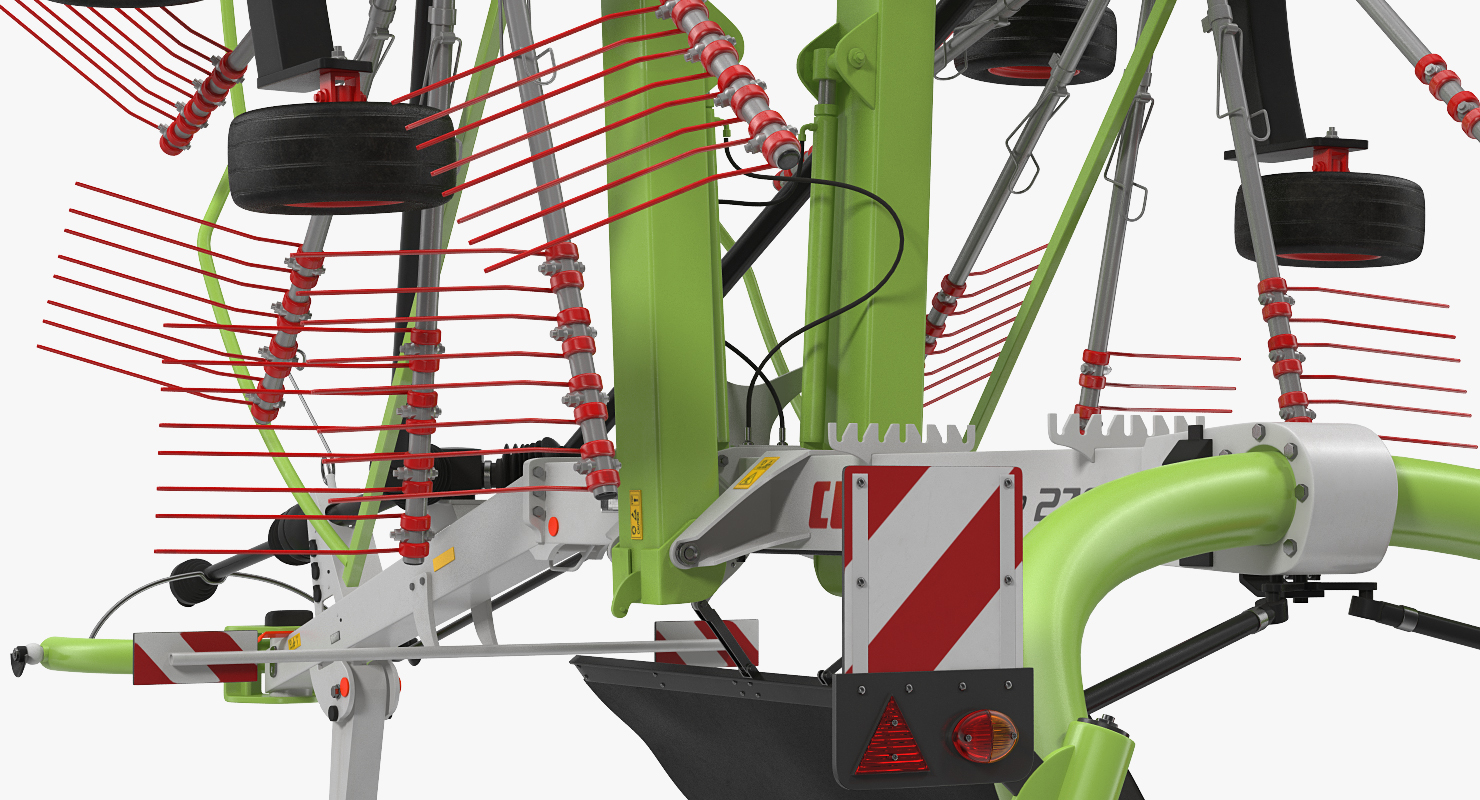 3D Twin Rotor Hay Rake Claas Liner 2700 Parked model