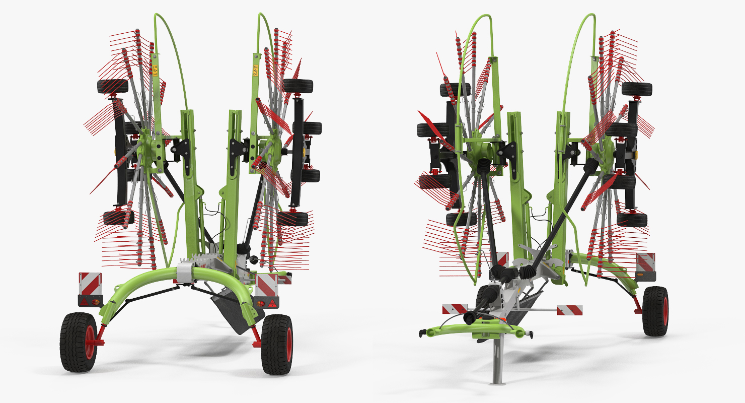 3D Twin Rotor Hay Rake Claas Liner 2700 Parked model