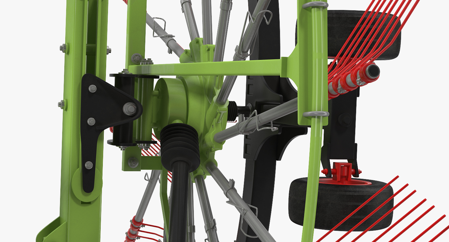 3D Twin Rotor Hay Rake Claas Liner 2700 Parked model