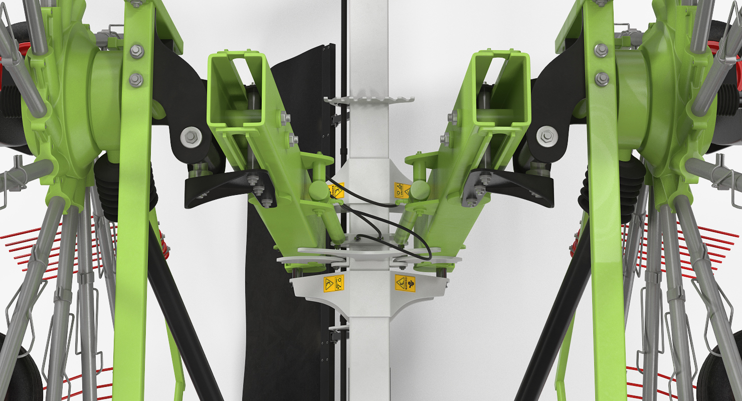 3D Twin Rotor Hay Rake Claas Liner 2700 Parked model