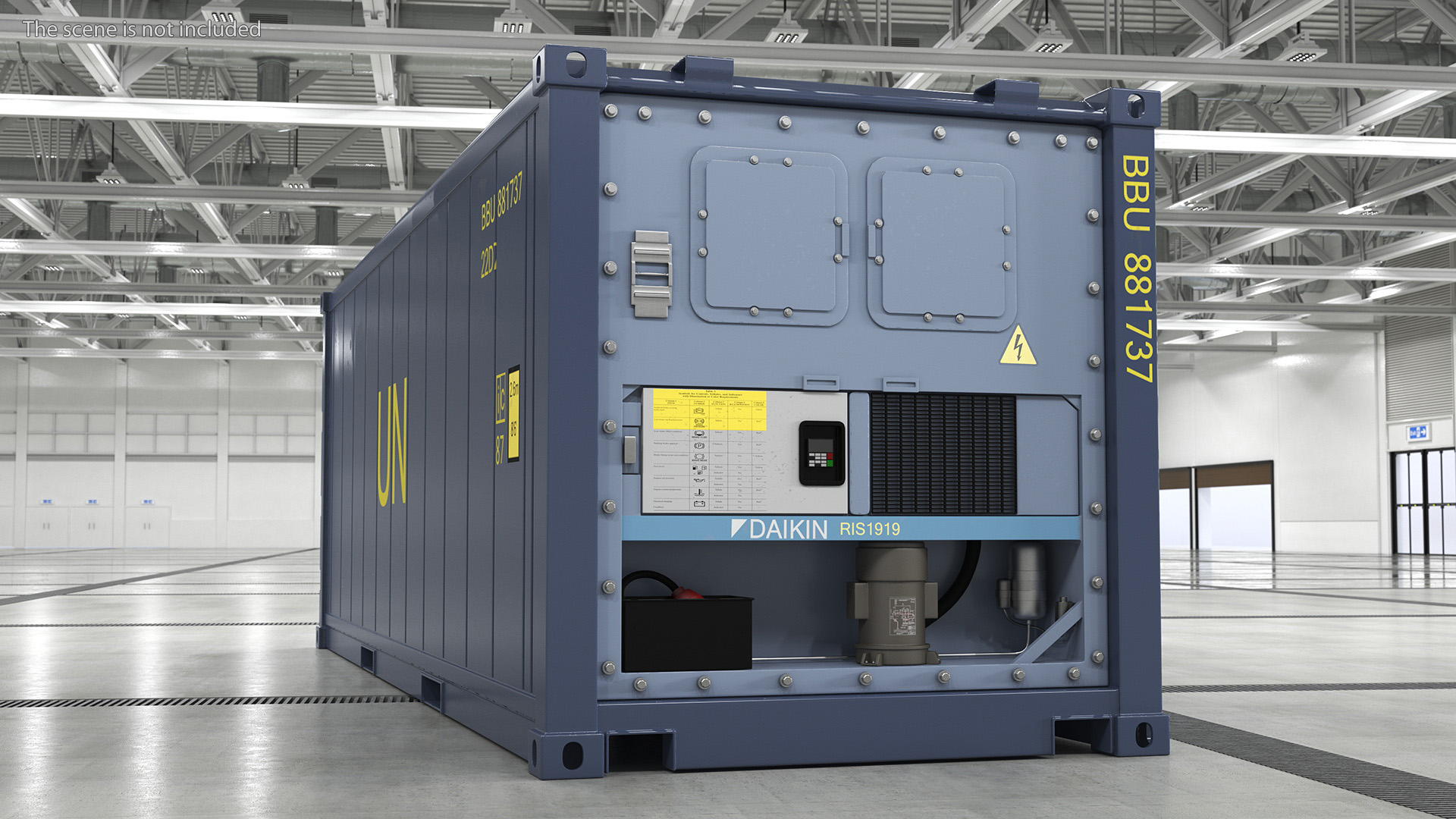 3D Refrigerated Shipping Container