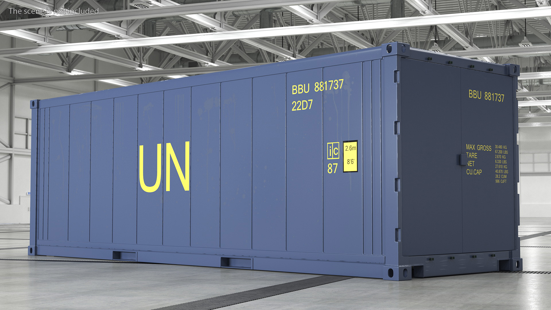 3D Refrigerated Shipping Container