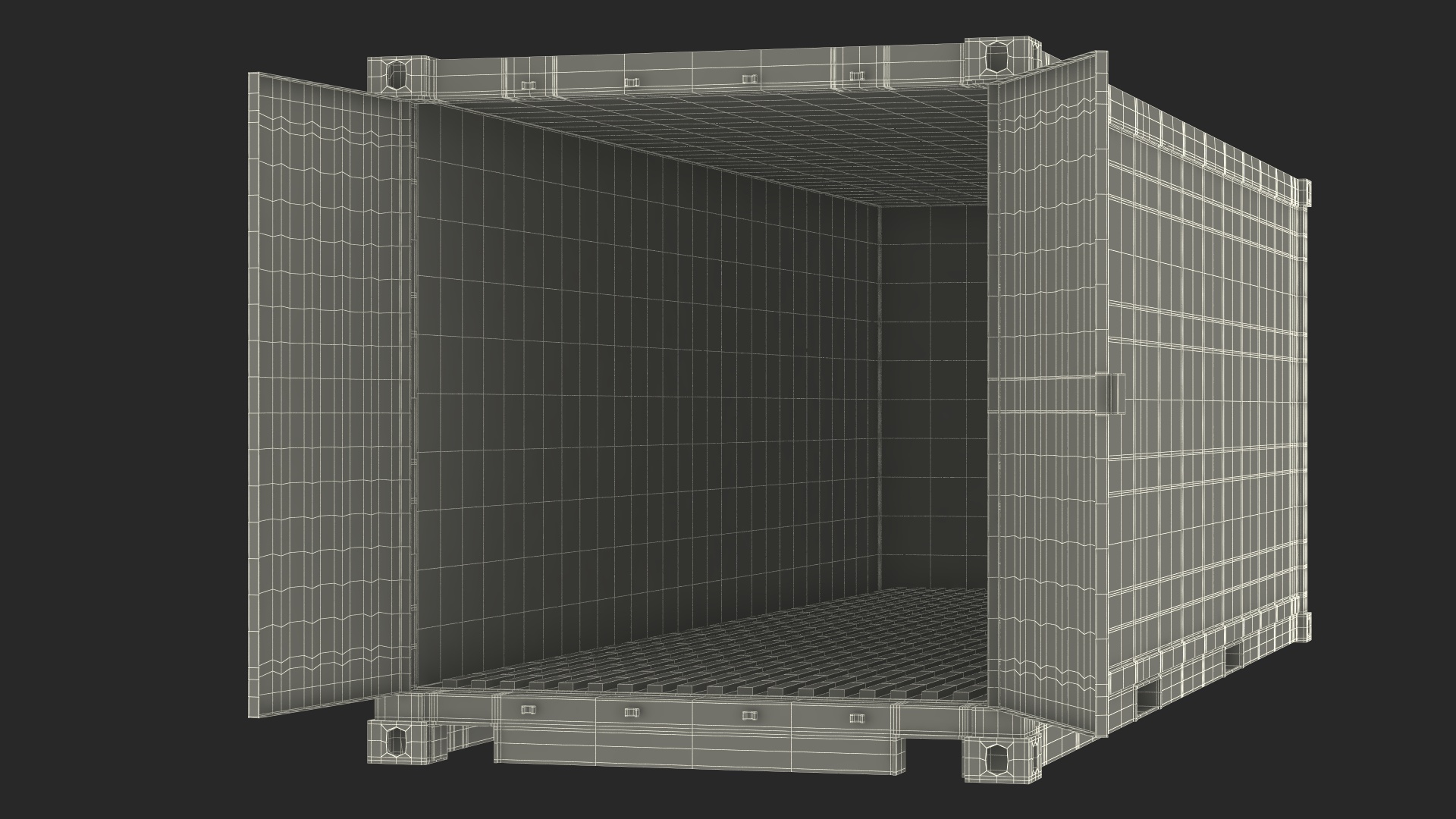 3D Refrigerated Shipping Container