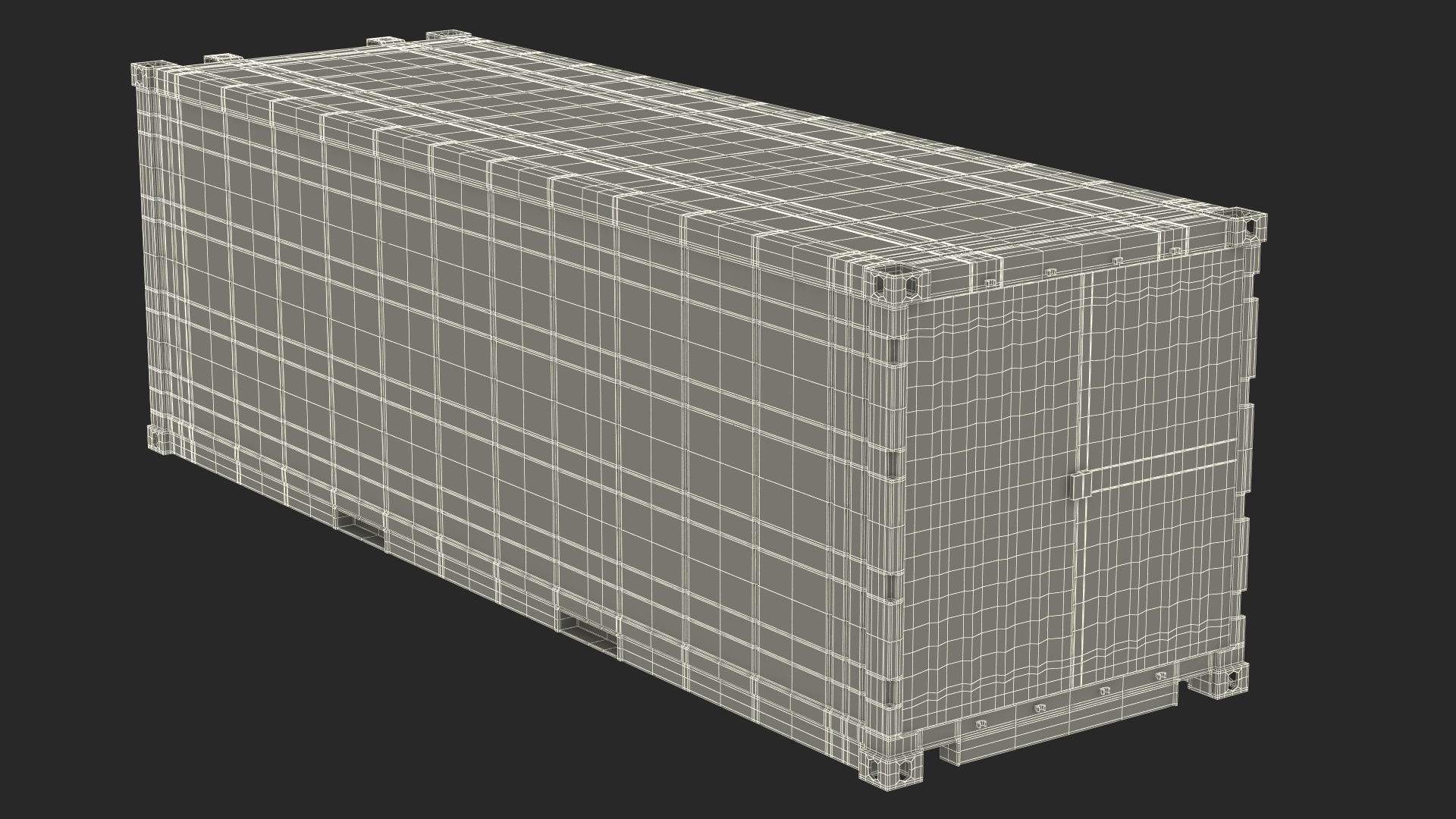 3D Refrigerated Shipping Container