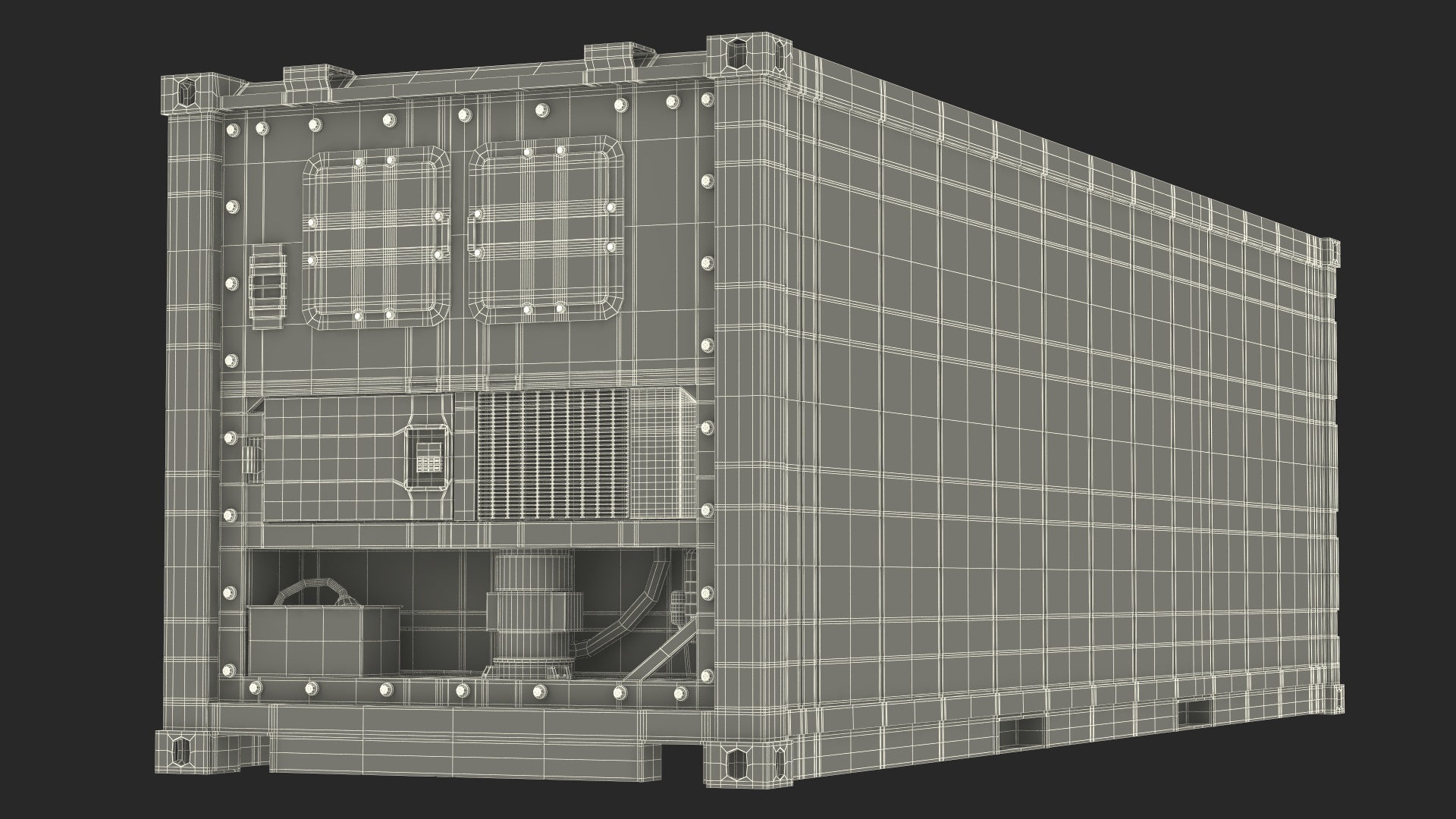 3D Refrigerated Shipping Container